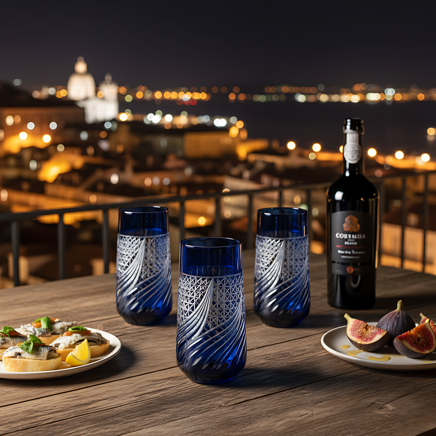 Aurora Cam Uzun Su Bardağı - Margerie Crystal