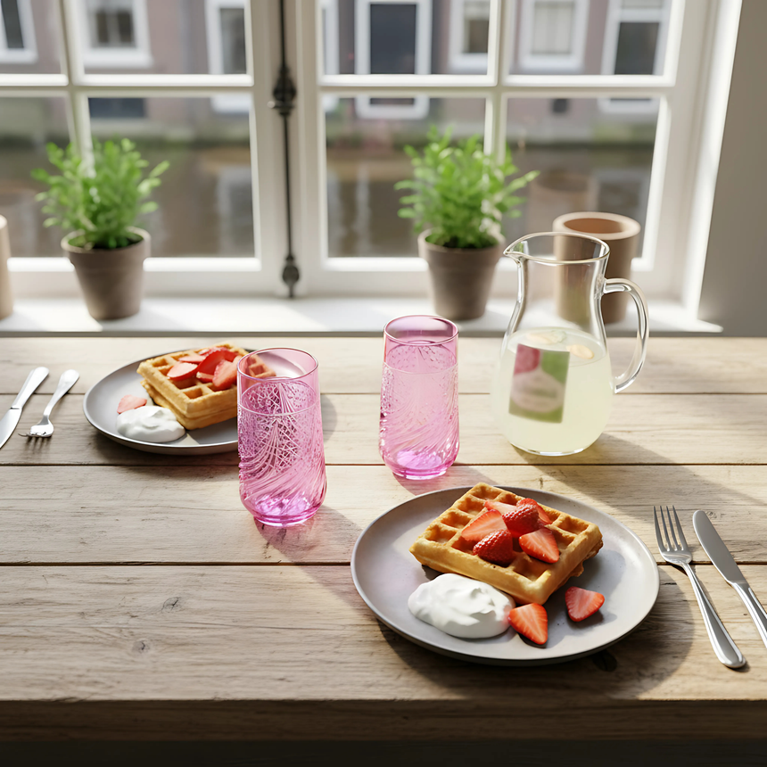 Aurora Cam Uzun Su Bardağı - Margerie Crystal