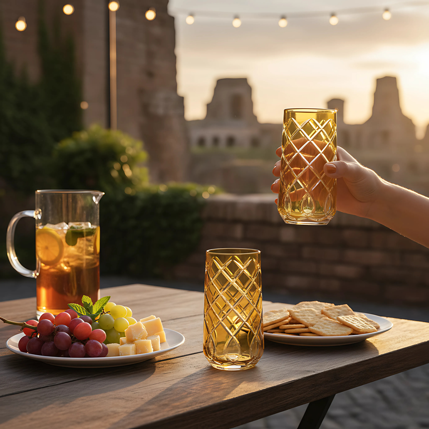 Heritage Cam Uzun Su Bardağı - Margerie Crystal