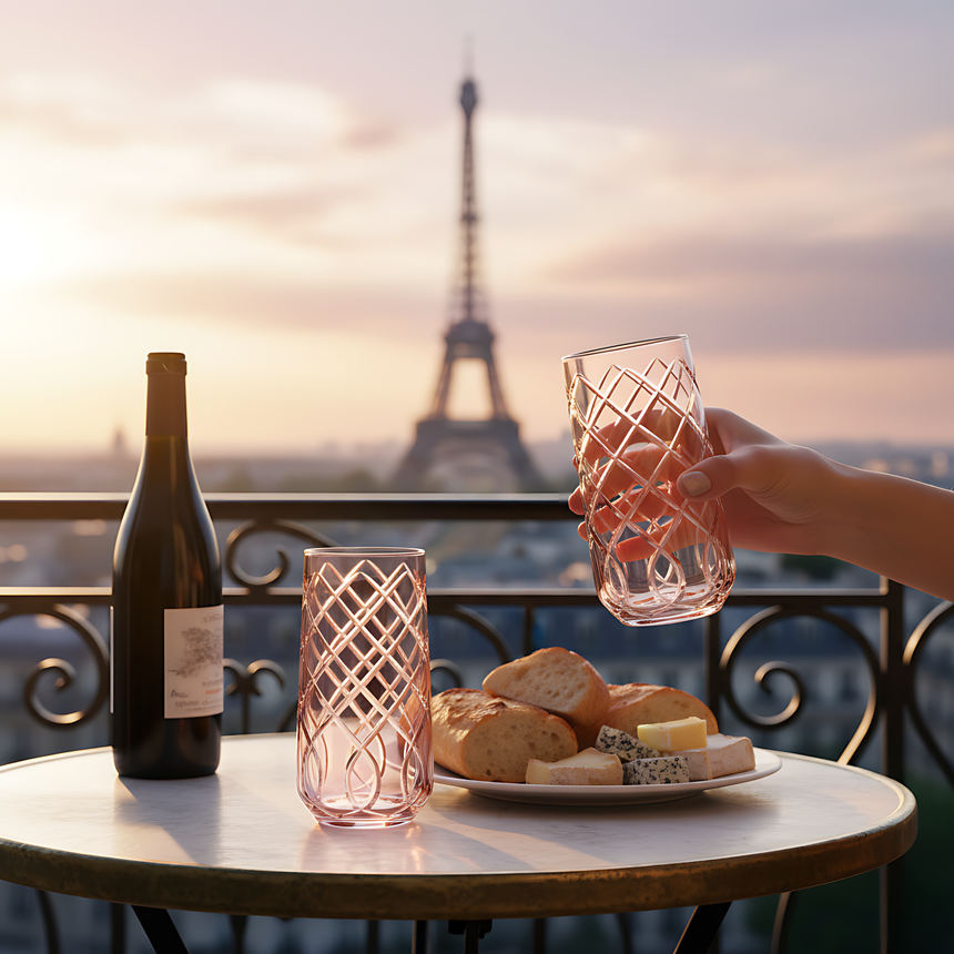 Heritage Cam Uzun Su Bardağı - Margerie Crystal