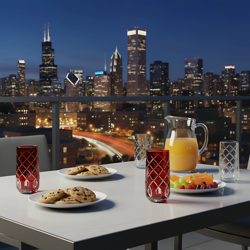 Heritage Cam Uzun Su Bardağı - Margerie Crystal