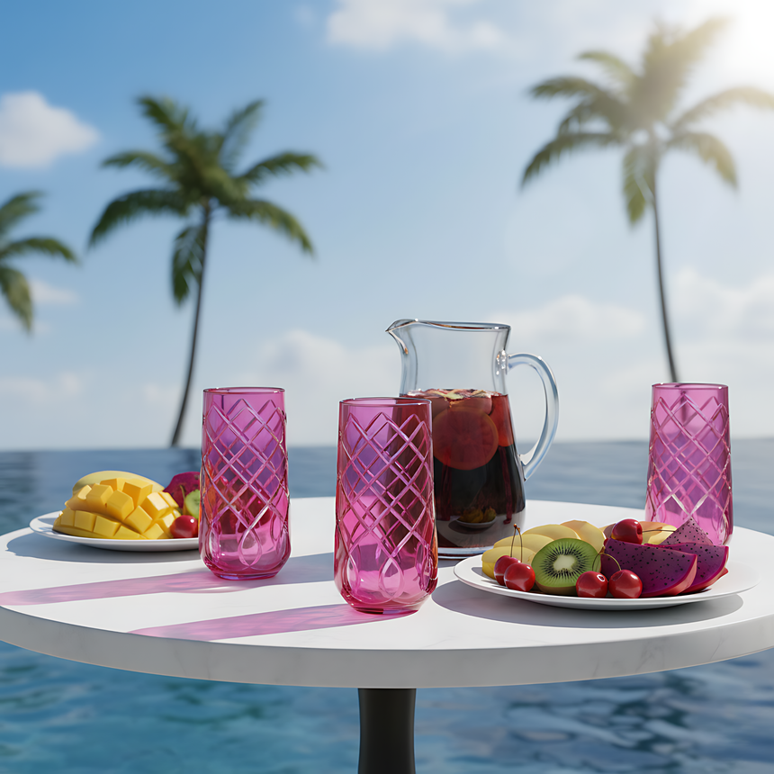 Heritage Cam Uzun Su Bardağı - Margerie Crystal