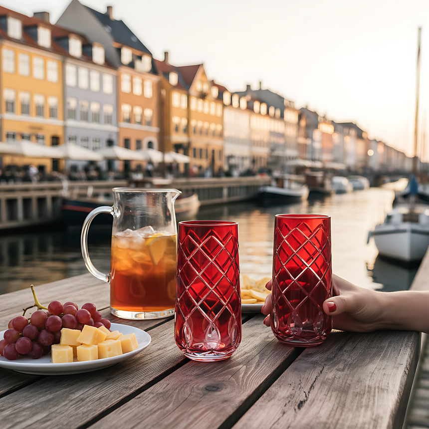 Heritage Cam Uzun Su Bardağı - Margerie Crystal