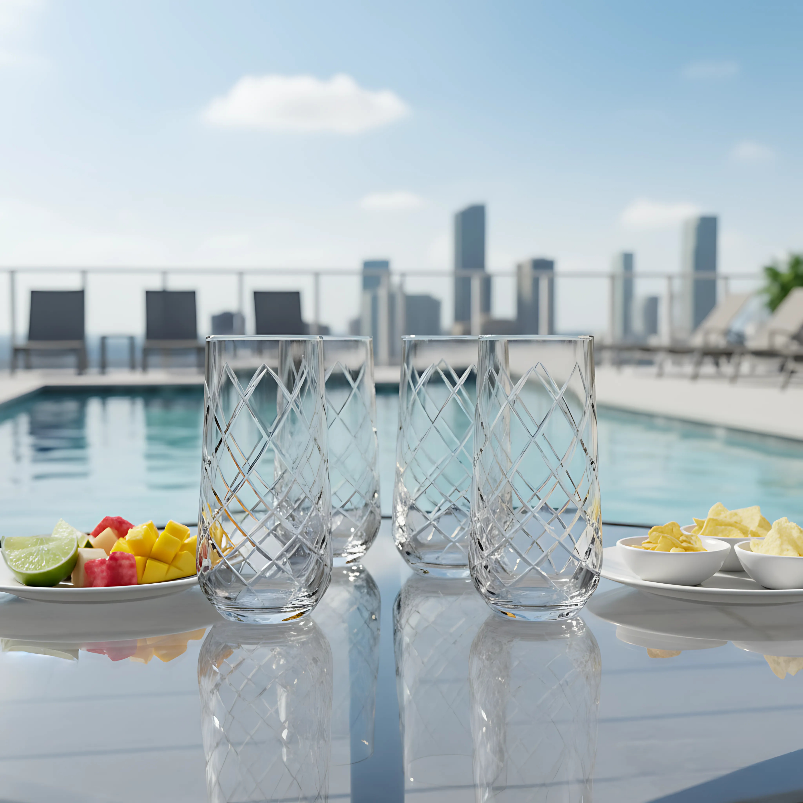 Heritage Cam Uzun Su Bardağı - Margerie Crystal