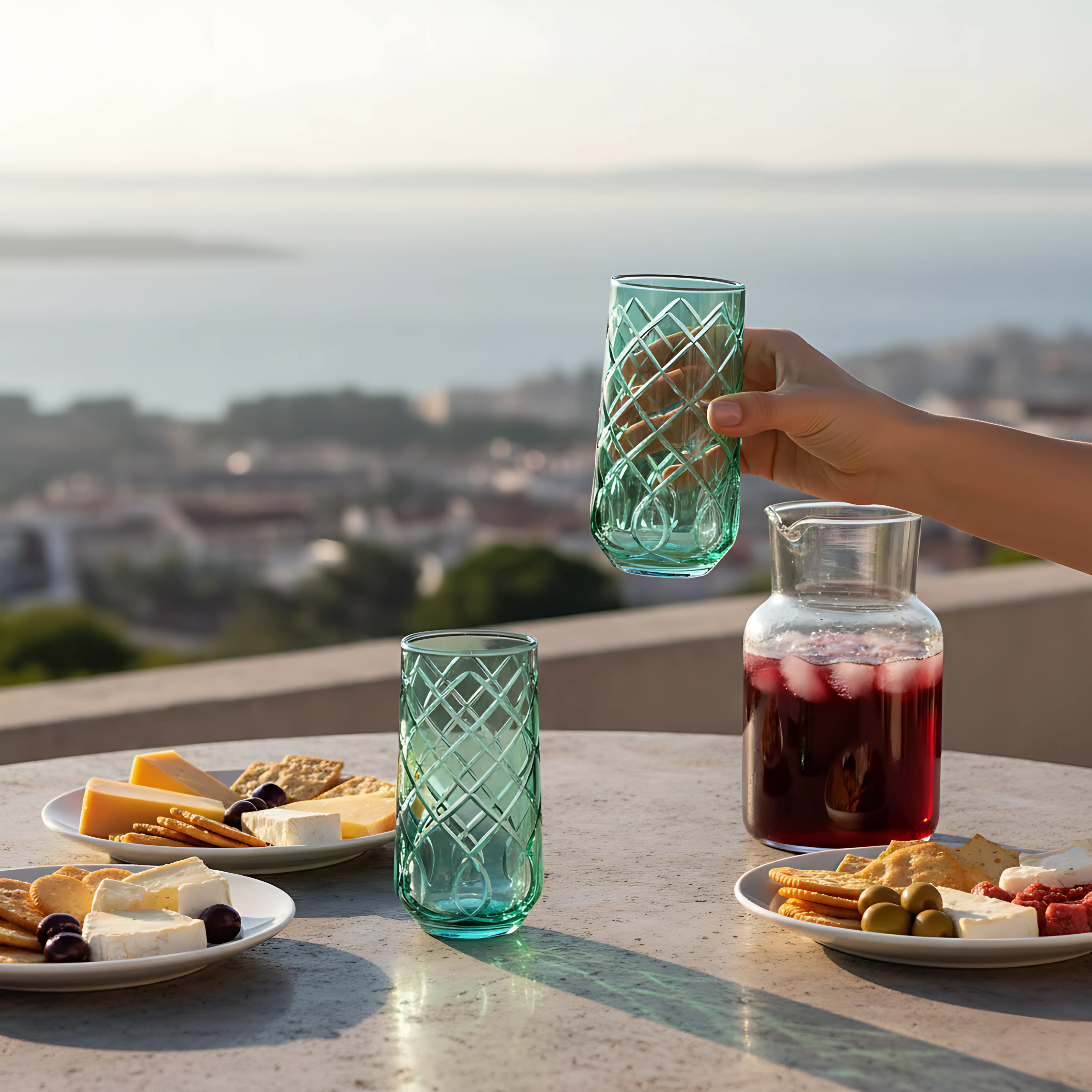 Heritage Cam Uzun Su Bardağı - Margerie Crystal