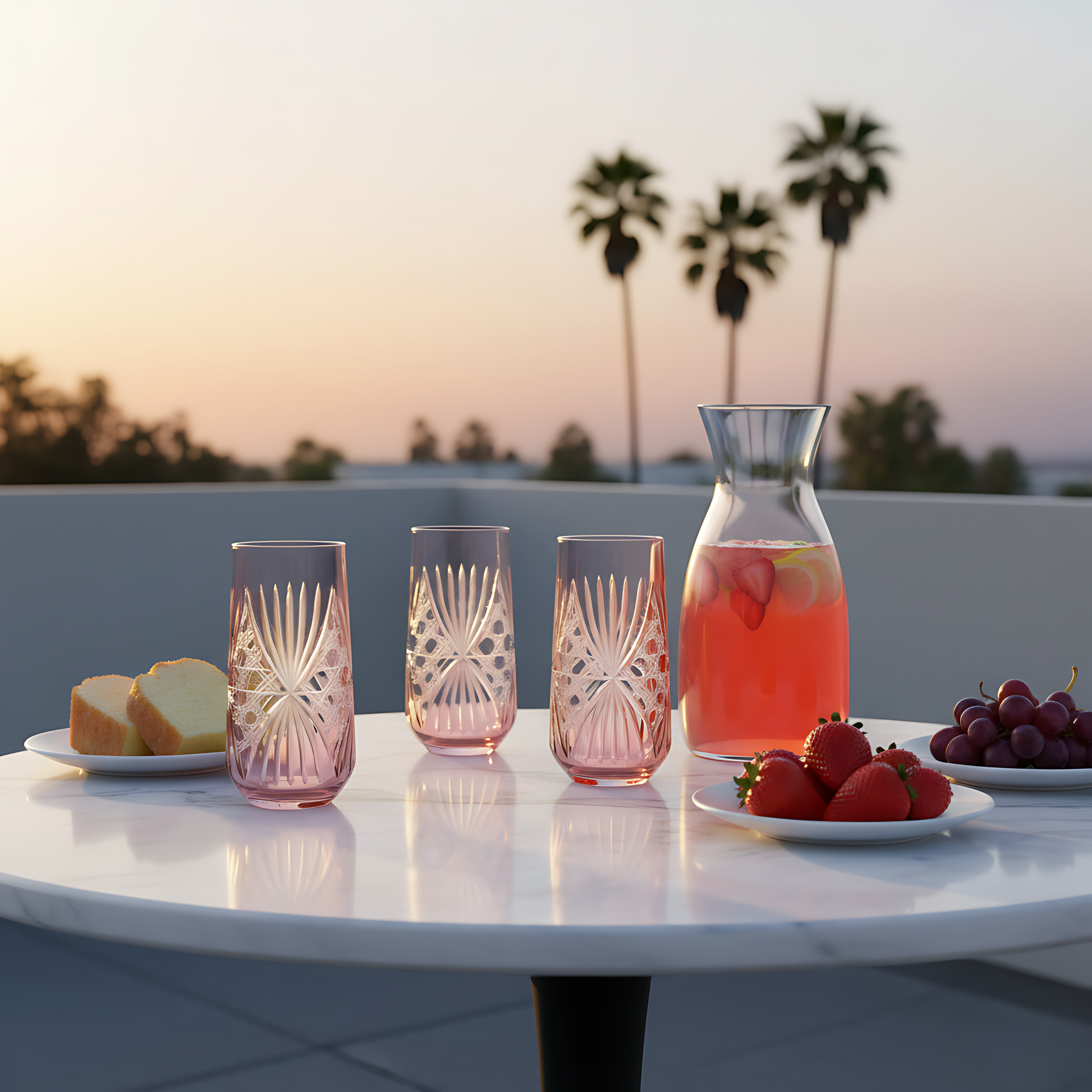 Éclat Cam Uzun Su Bardağı - Margerie Crystal