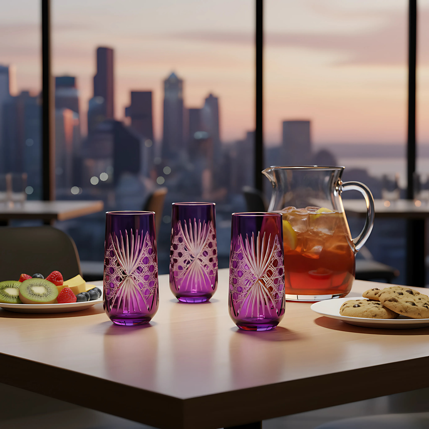 Éclat Cam Uzun Su Bardağı - Margerie Crystal