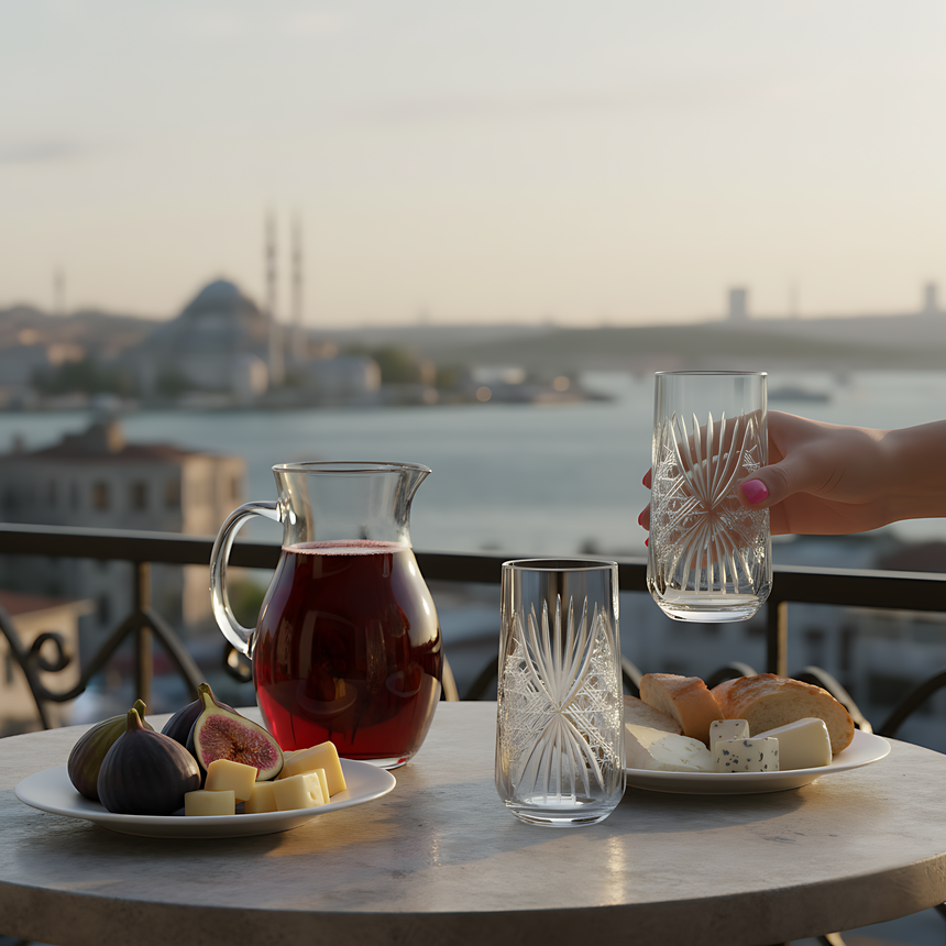 Éclat Cam Uzun Su Bardağı - Margerie Crystal