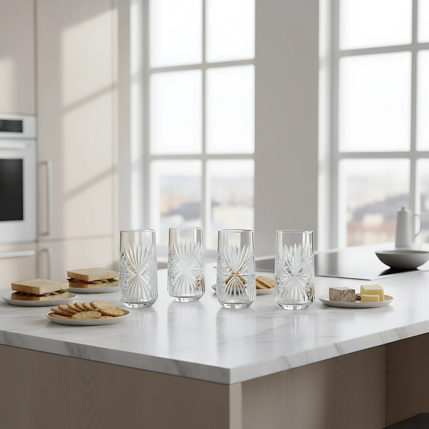 Éclat Cam Uzun Su Bardağı - Margerie Crystal