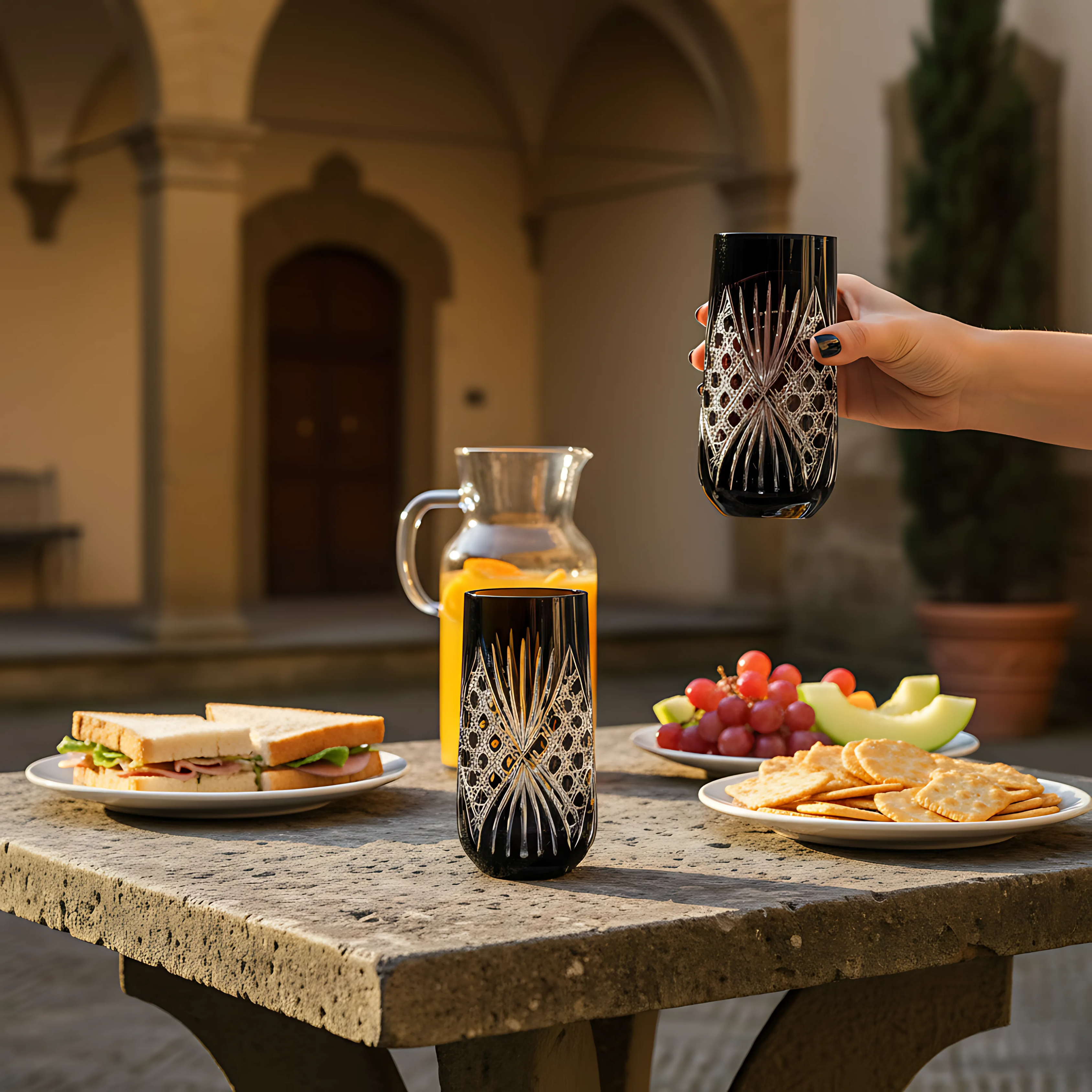 Éclat Cam Uzun Su Bardağı - Margerie Crystal