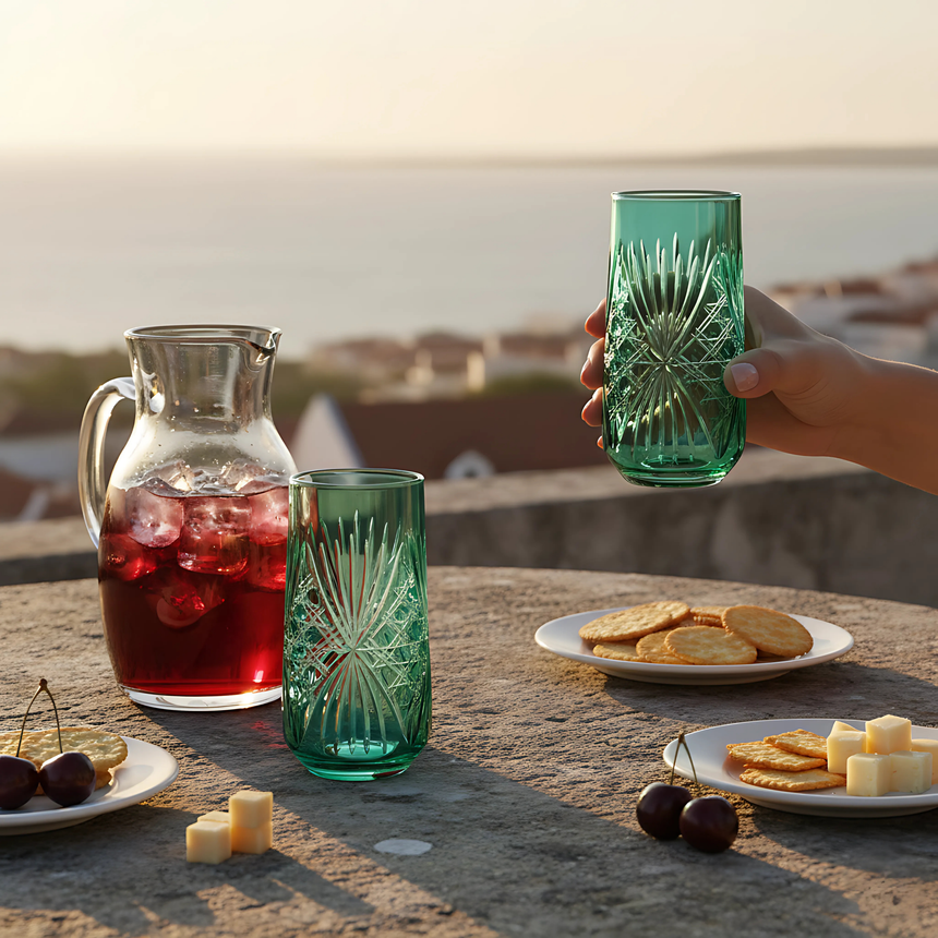 Éclat Cam Uzun Su Bardağı - Margerie Crystal