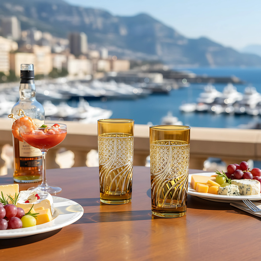 Aurora Cam Uzun Su Bardağı - Margerie Crystal