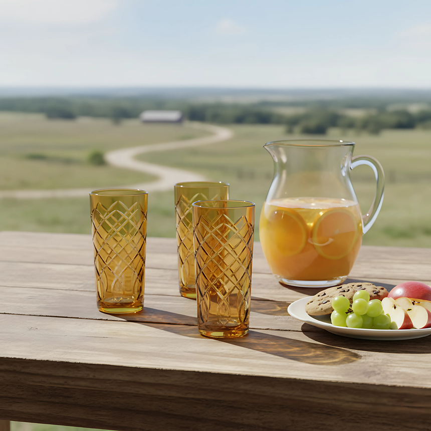 Heritage Cam Uzun Su Bardağı - Margerie Crystal