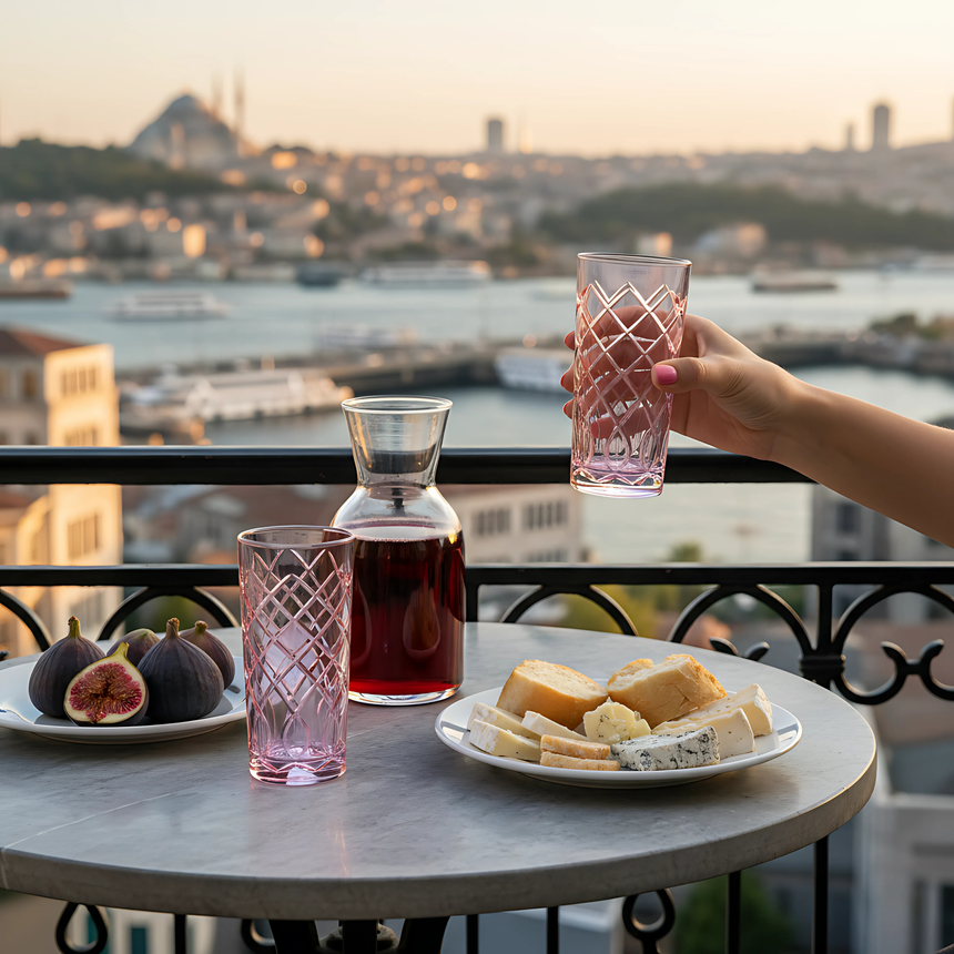 Heritage Cam Uzun Su Bardağı - Margerie Crystal