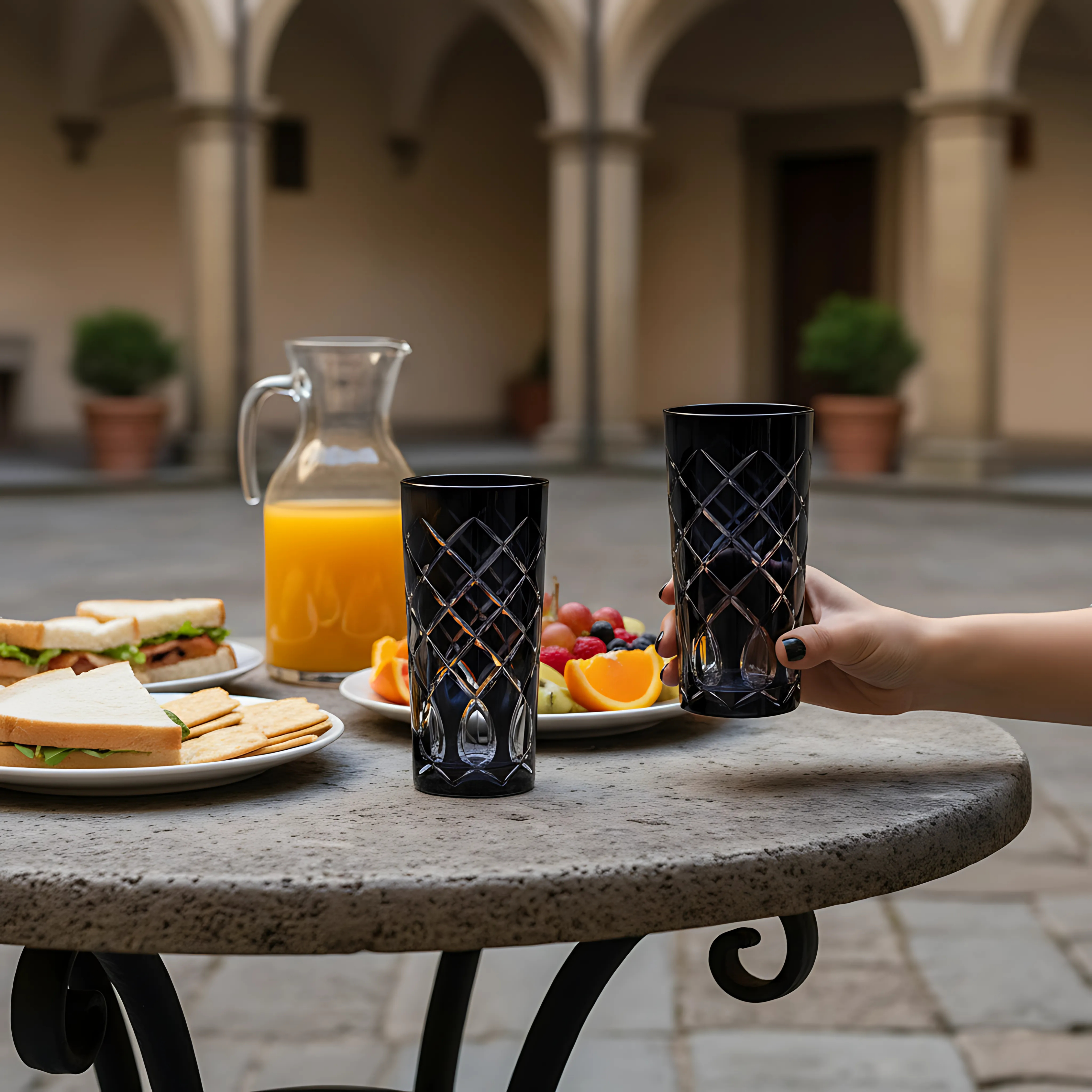 Heritage Cam Uzun Su Bardağı - Margerie Crystal