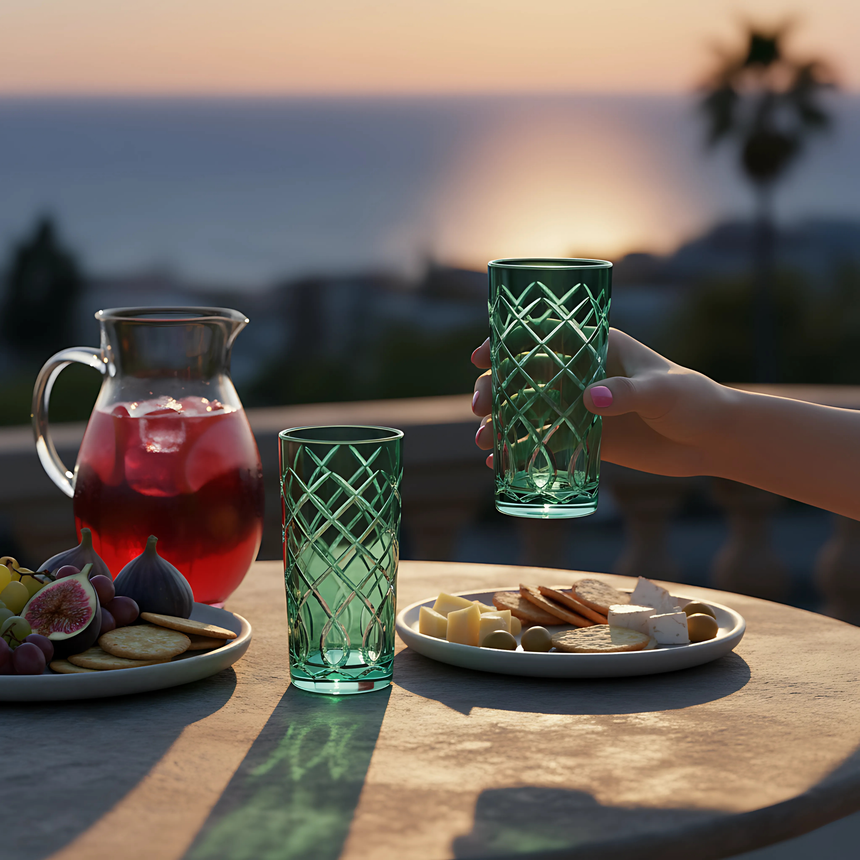 Heritage Cam Uzun Su Bardağı - Margerie Crystal