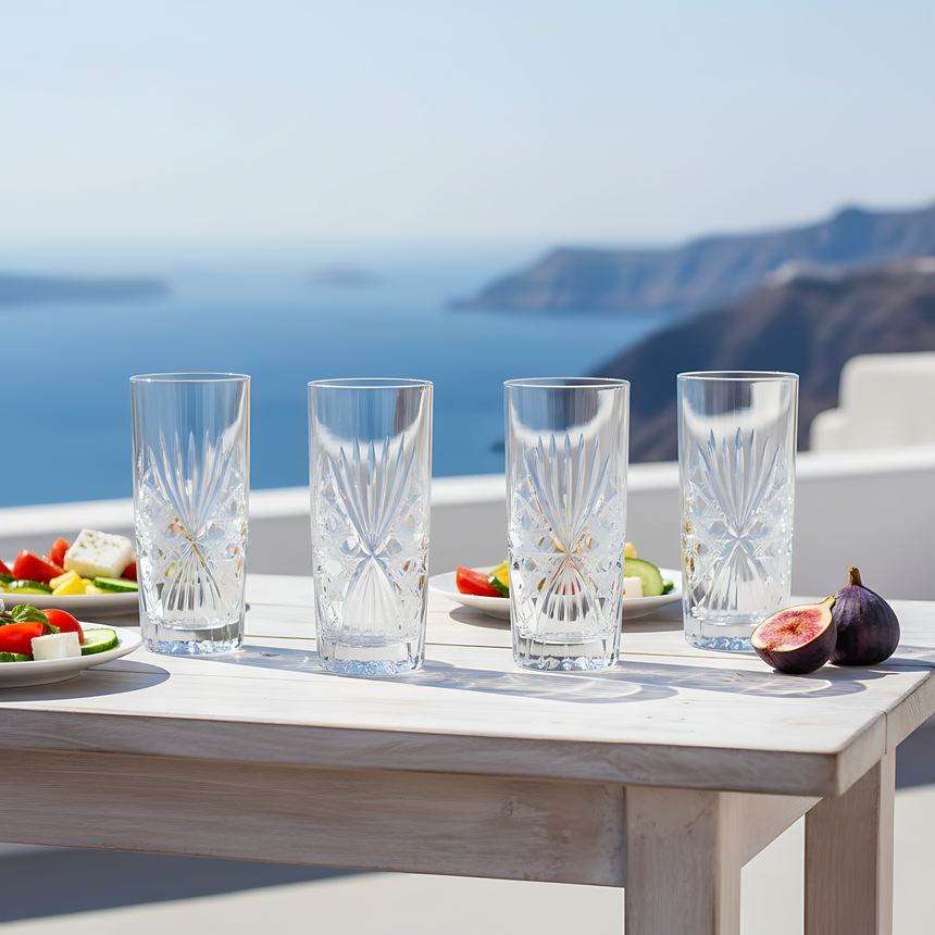 Éclat Cam Uzun Su Bardağı - Margerie Crystal