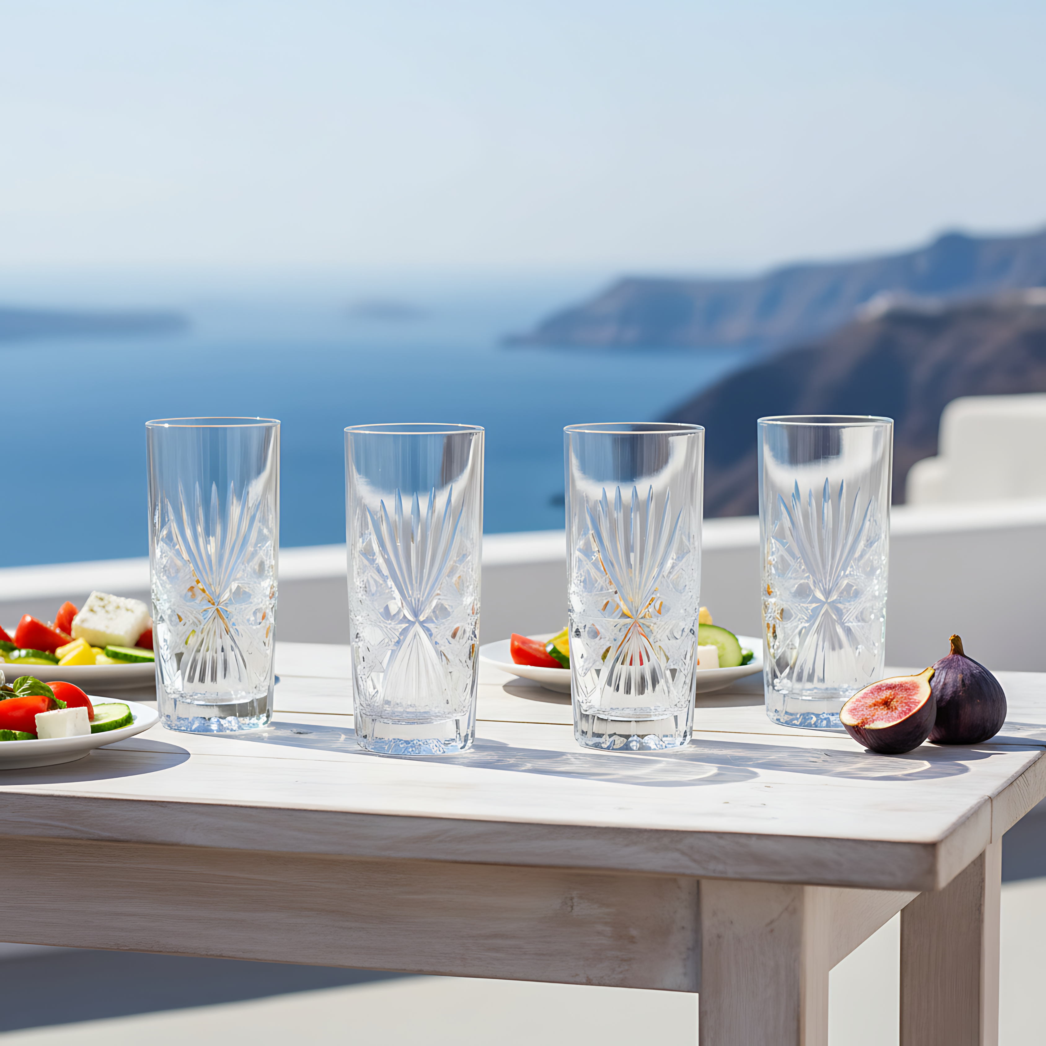 Éclat Cam Uzun Su Bardağı - Margerie Crystal