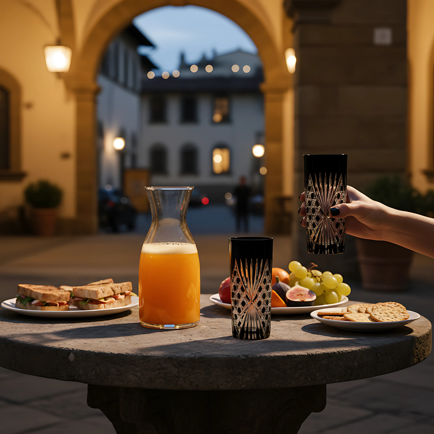 Éclat Cam Uzun Su Bardağı - Margerie Crystal