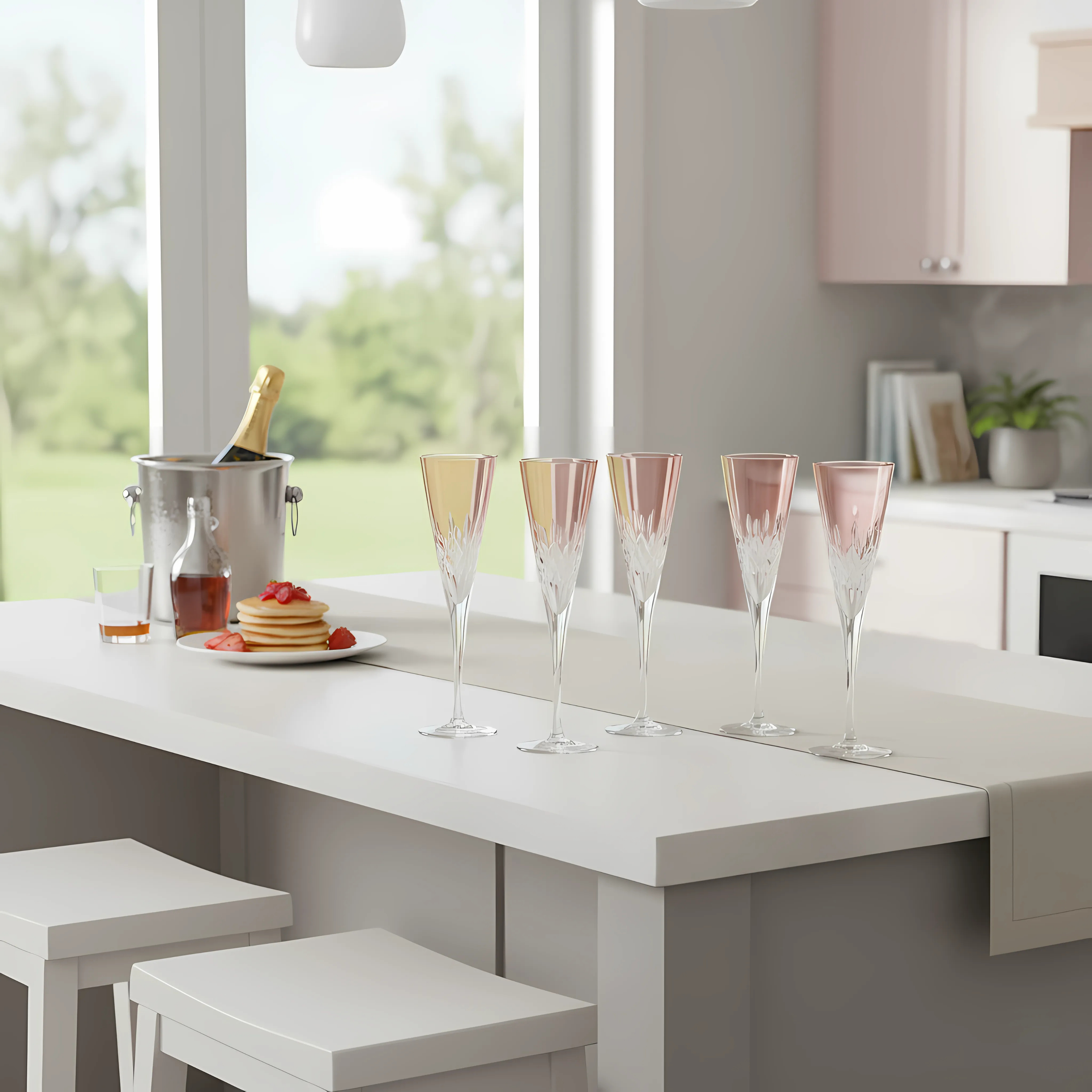 Aria Flüt Cam Kadeh - Margerie Crystal