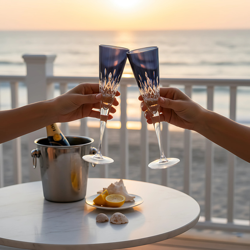 Aria Flüt Cam Kadeh - Margerie Crystal