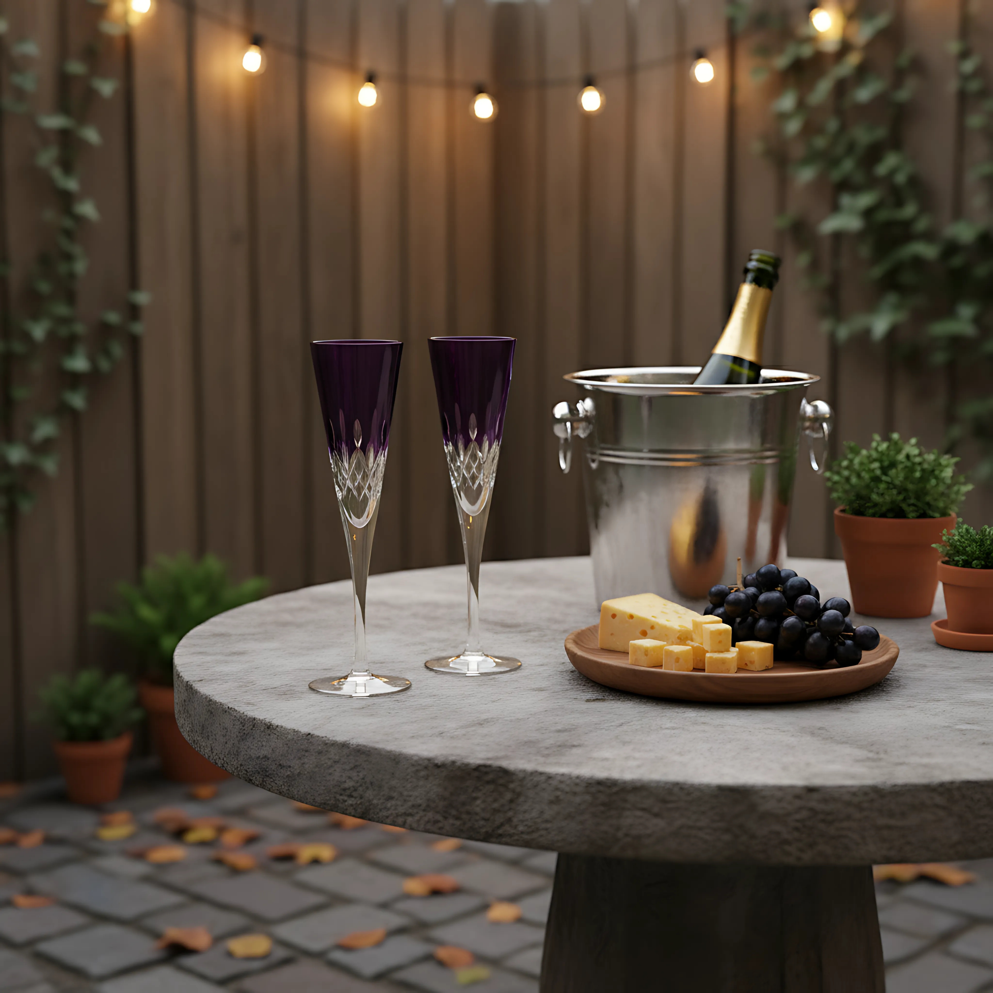 Aria Flüt Cam Kadeh - Margerie Crystal