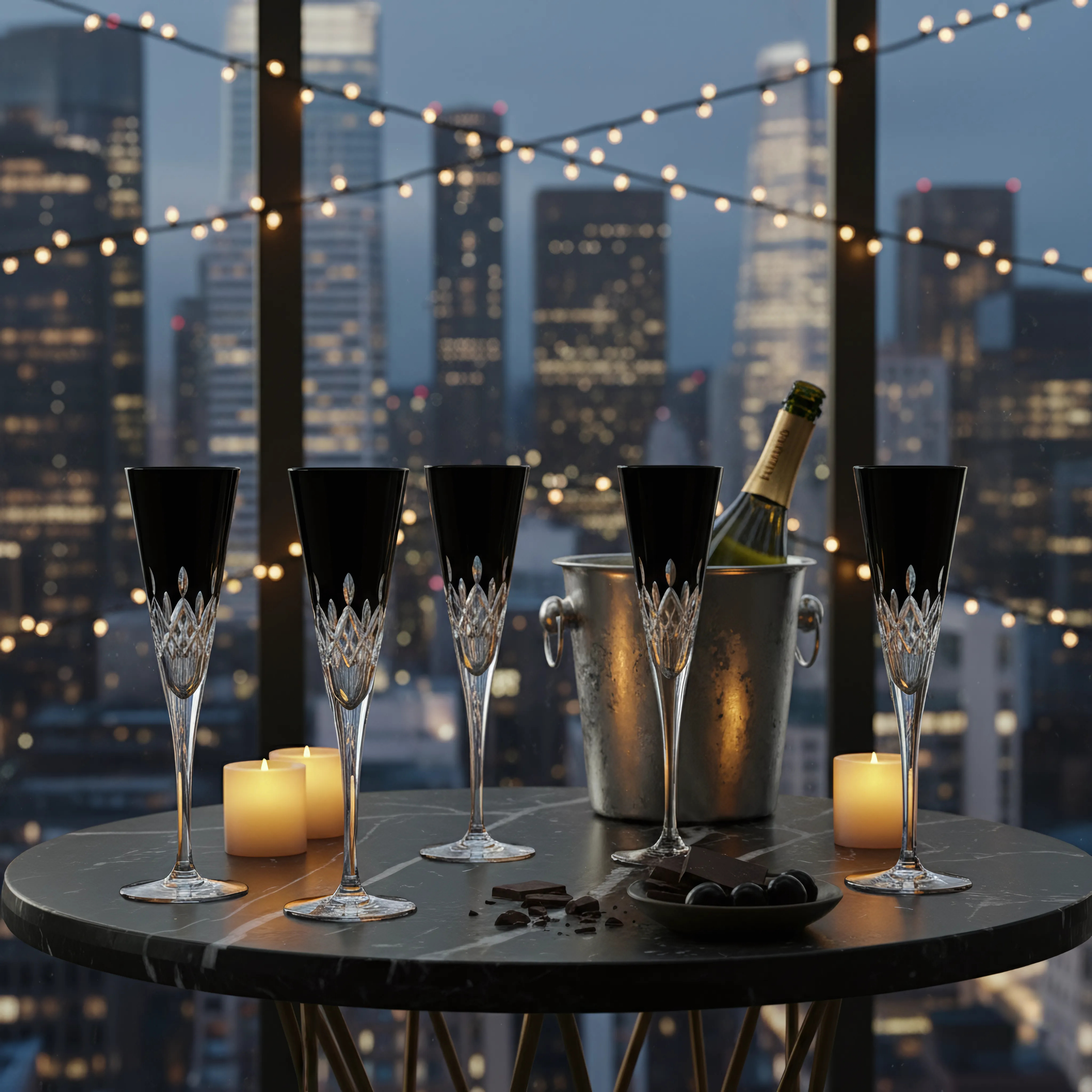 Aria Flüt Cam Kadeh - Margerie Crystal