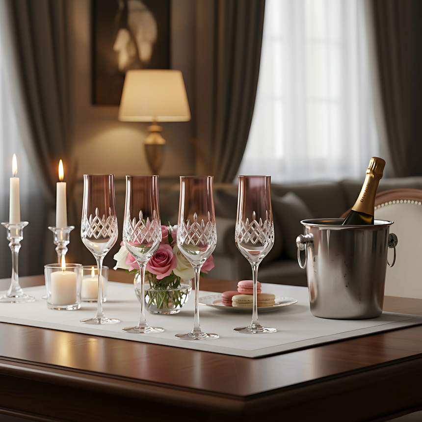 Aria Kristal Flüt Kadeh - Margerie Crystal