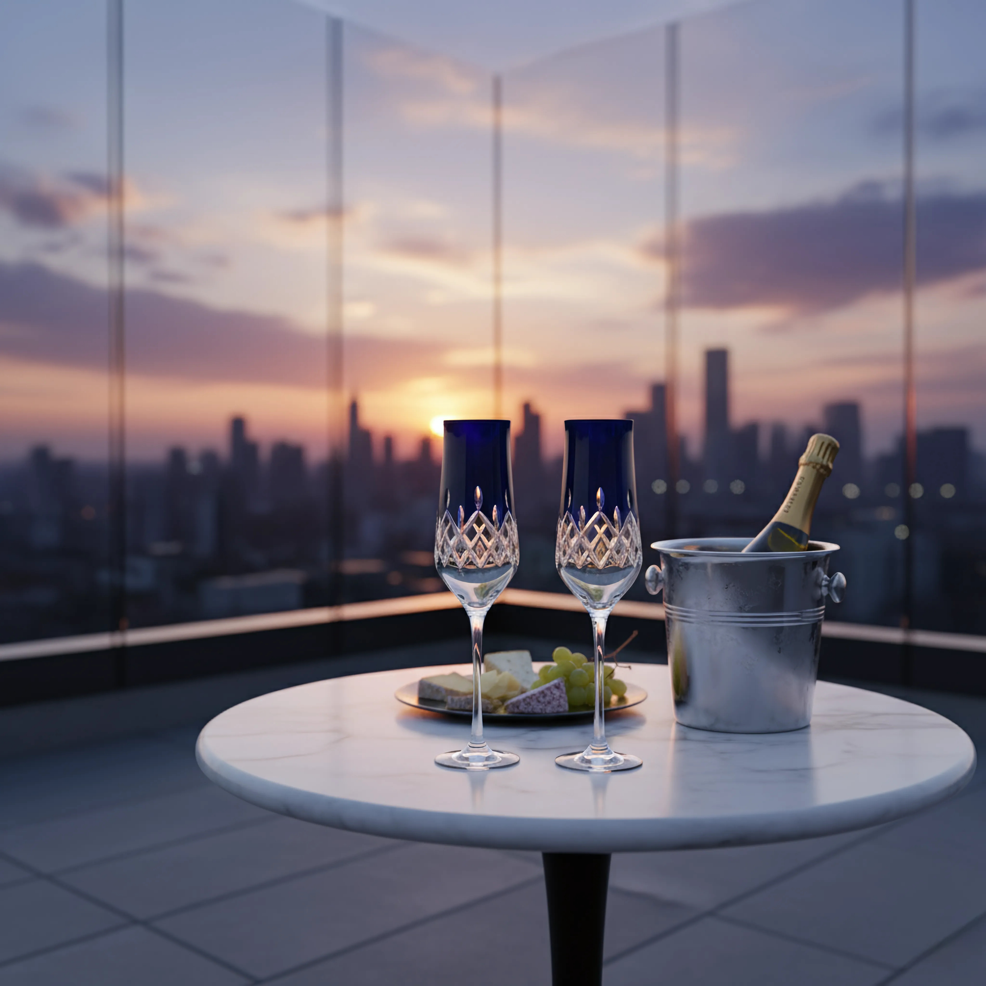 Aria Kristal Flüt Kadeh - Margerie Crystal