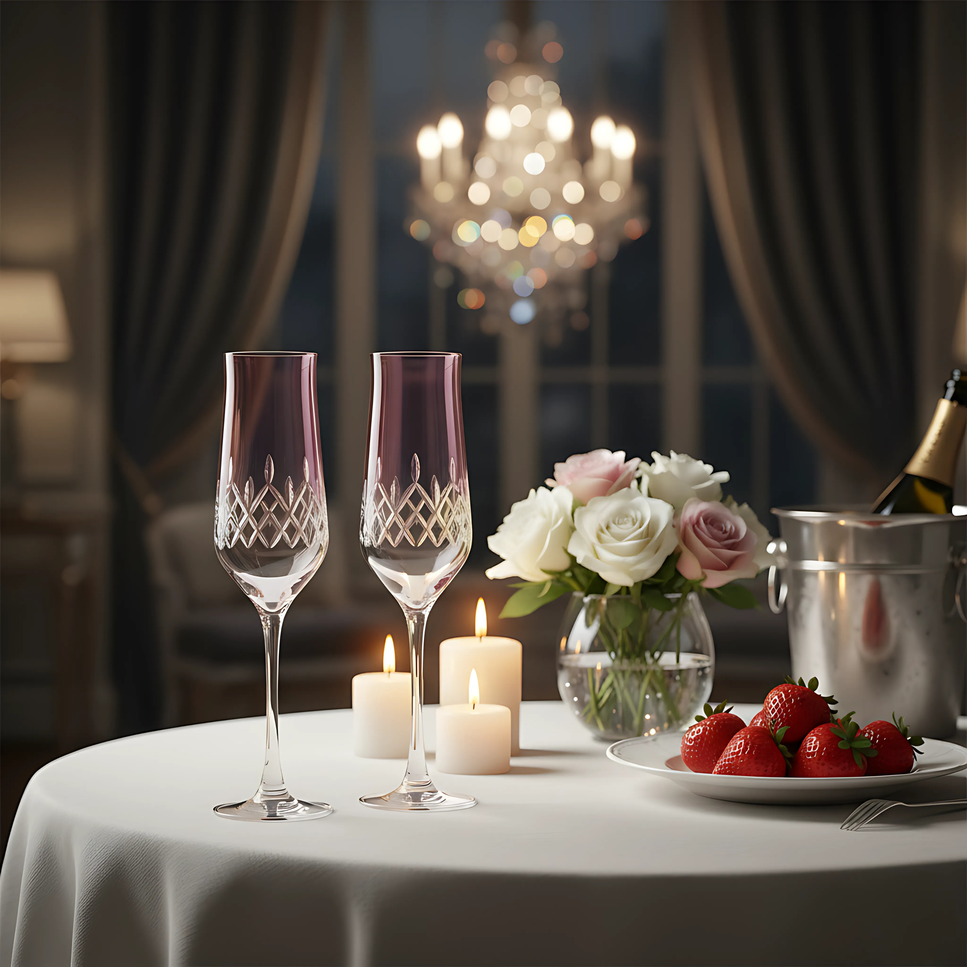 Aria Kristal Flüt Kadeh - Margerie Crystal