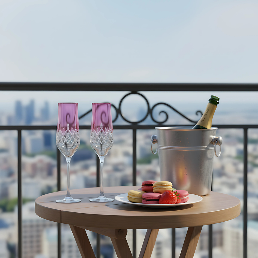 Aria Kristal Flüt Kadeh - Margerie Crystal