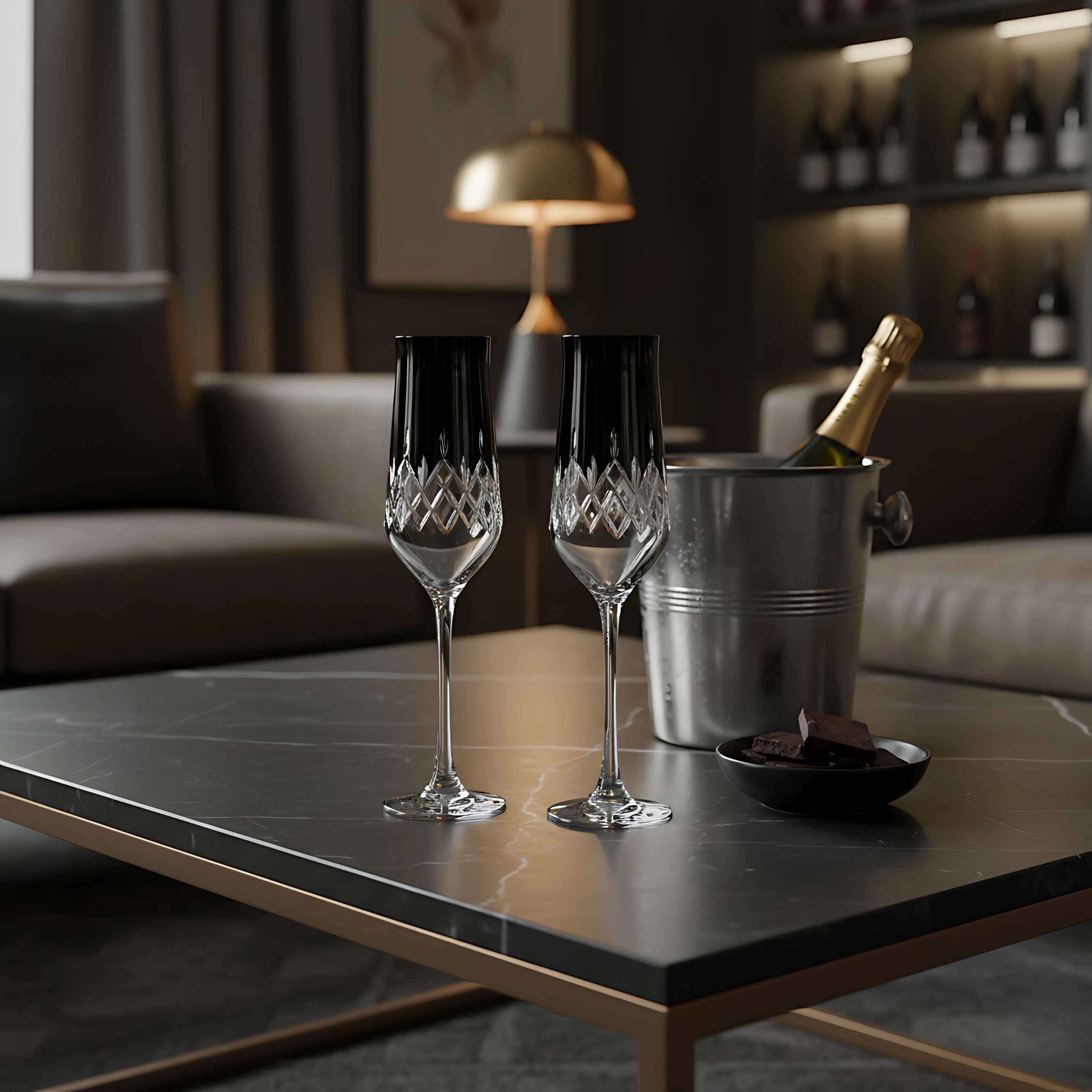 Aria Kristal Flüt Kadeh - Margerie Crystal