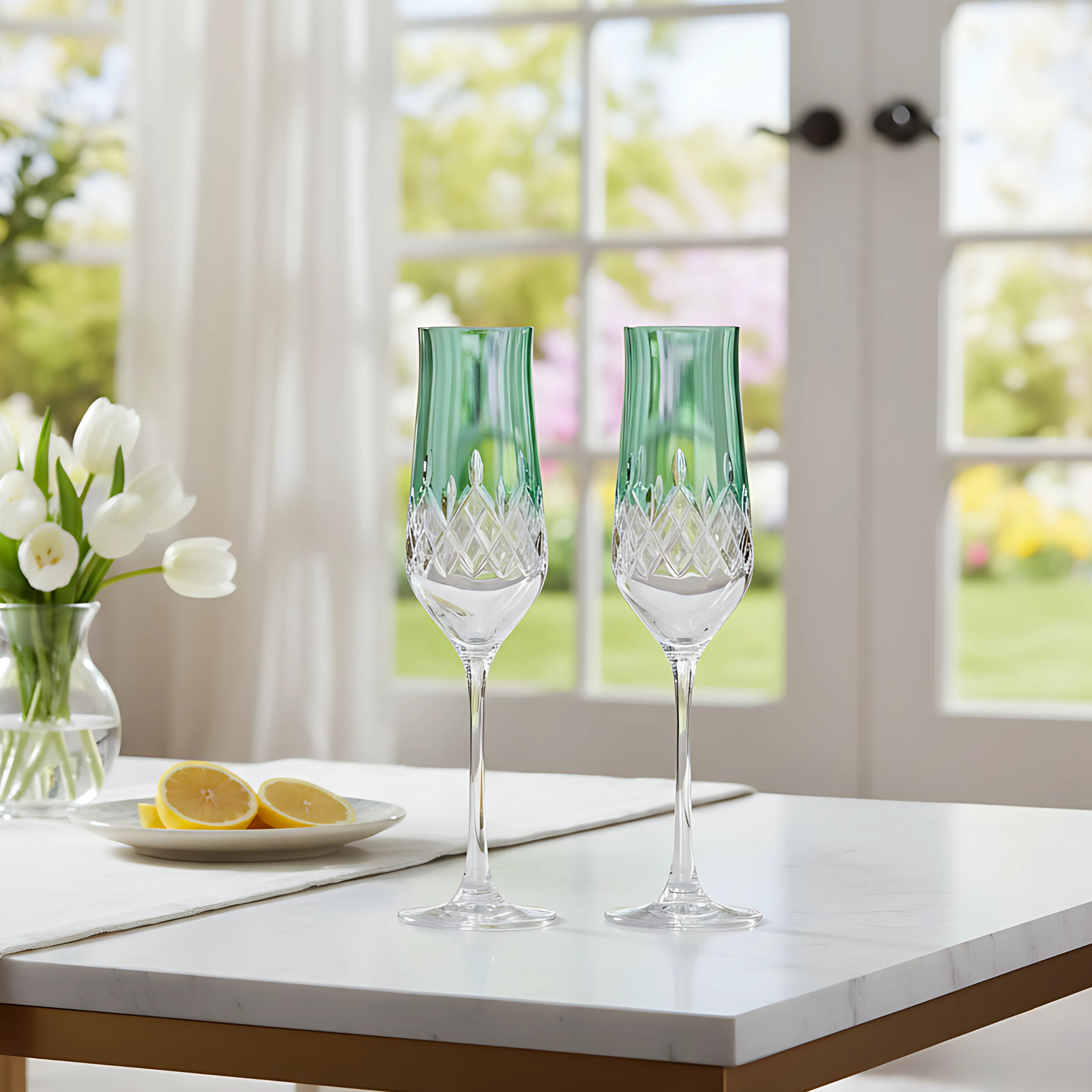 Aria Kristal Flüt Kadeh - Margerie Crystal