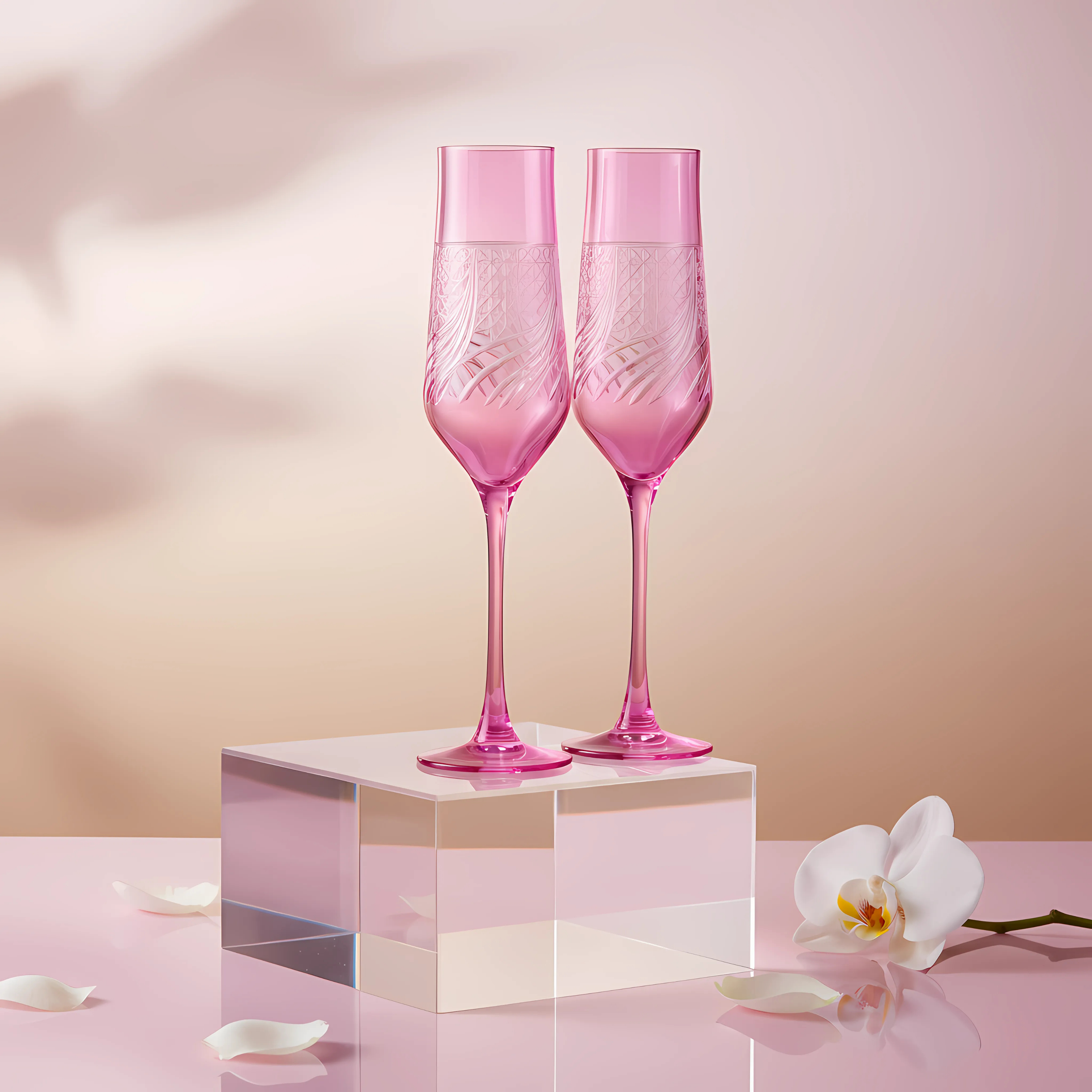 Aurora Kristal Flüt Kadeh - Margerie Crystal