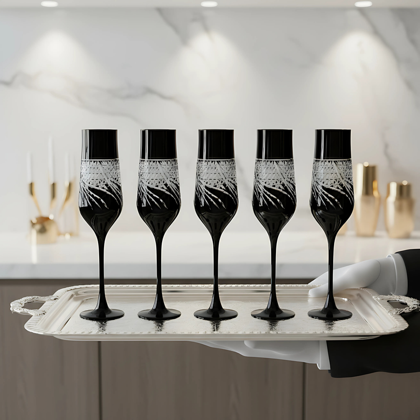 Aurora Kristal Flüt Kadeh - Margerie Crystal