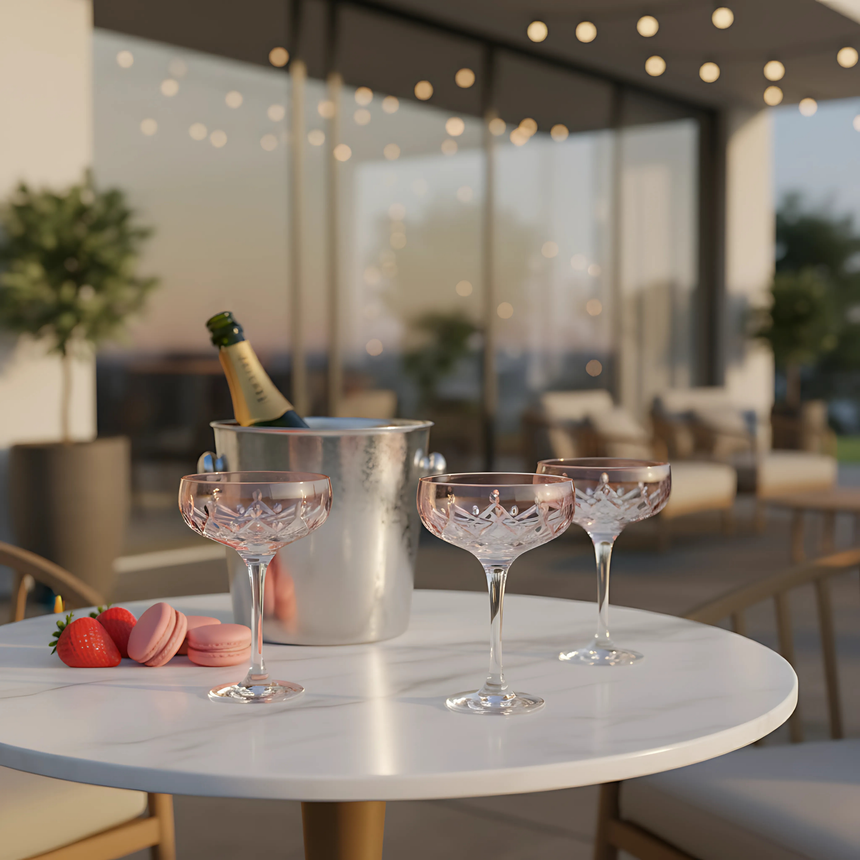 Aria Kup Ayaklı Bardak - Margerie Crystal