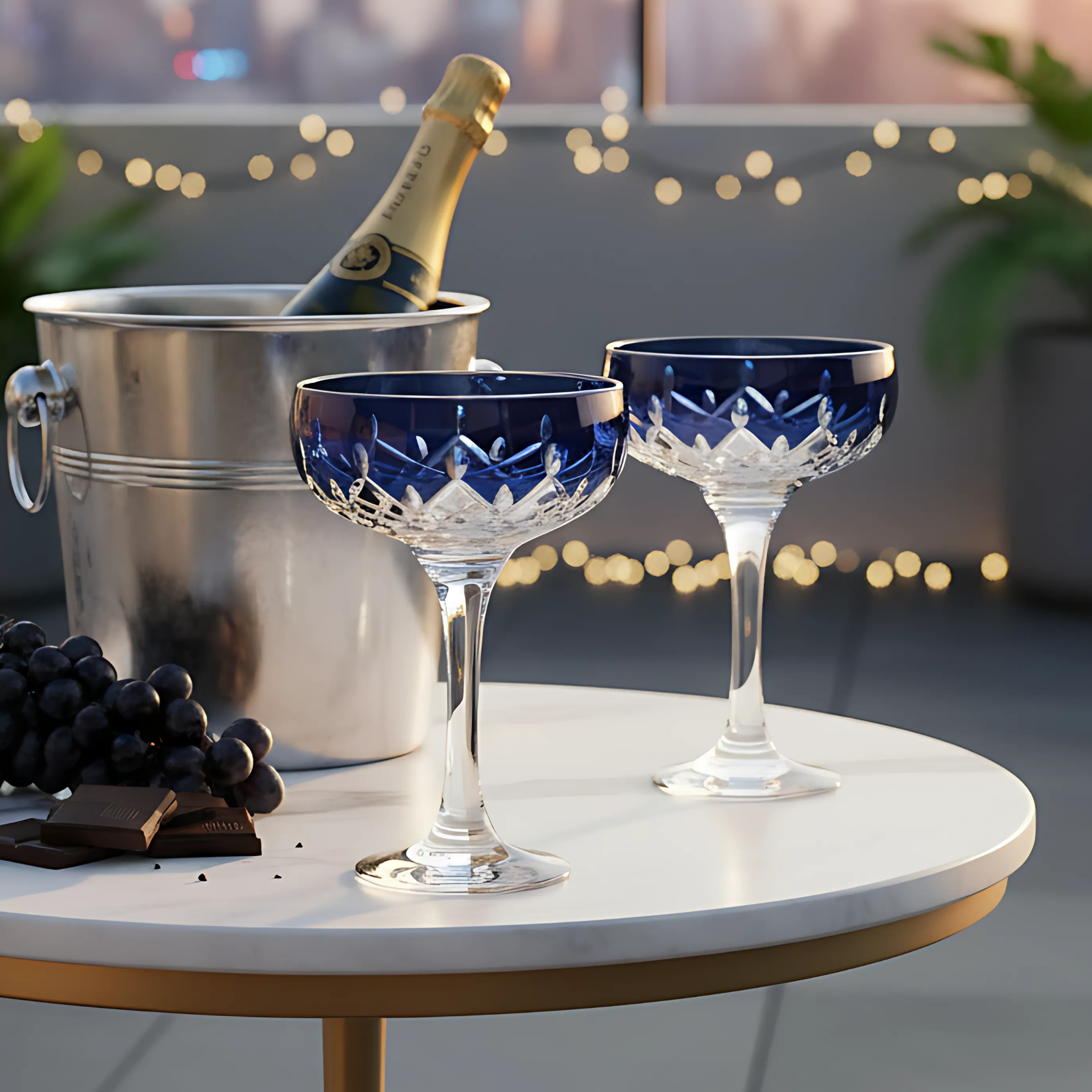 Aria Kup Ayaklı Bardak - Margerie Crystal