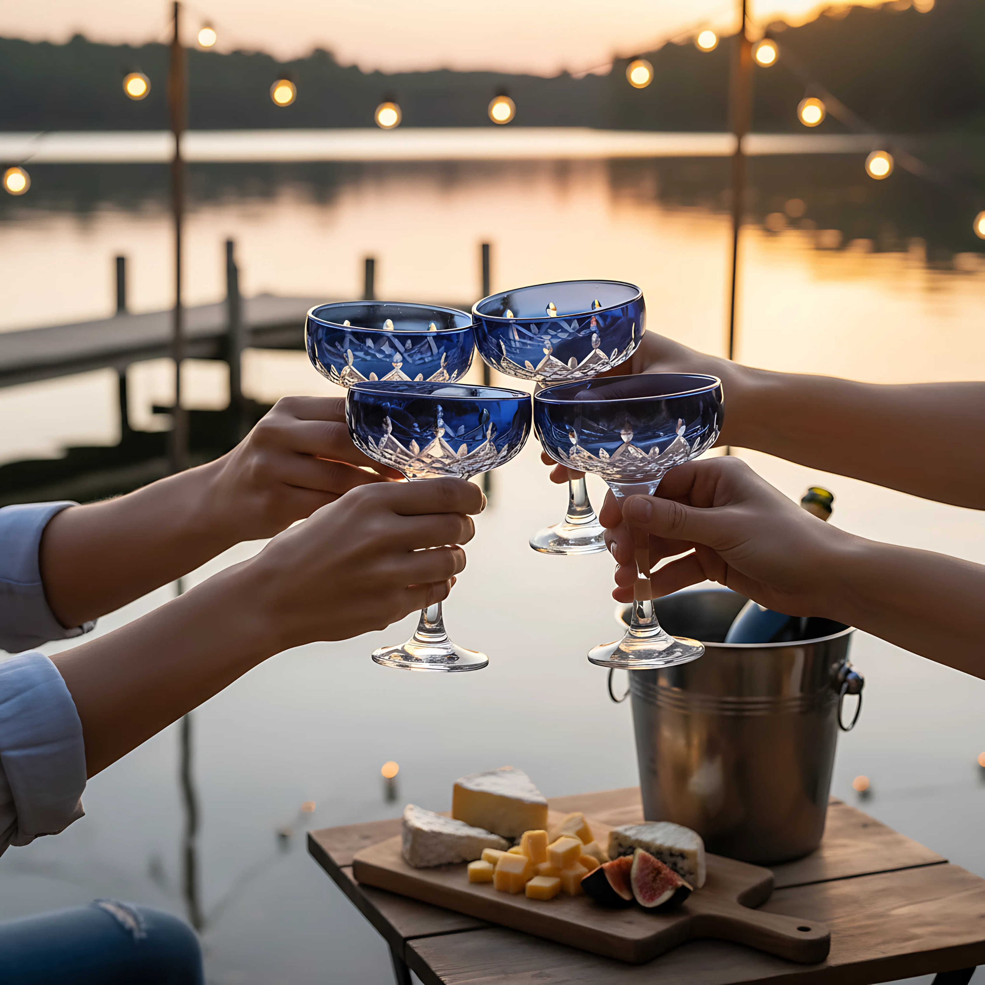 Aria Kup Ayaklı Bardak - Margerie Crystal