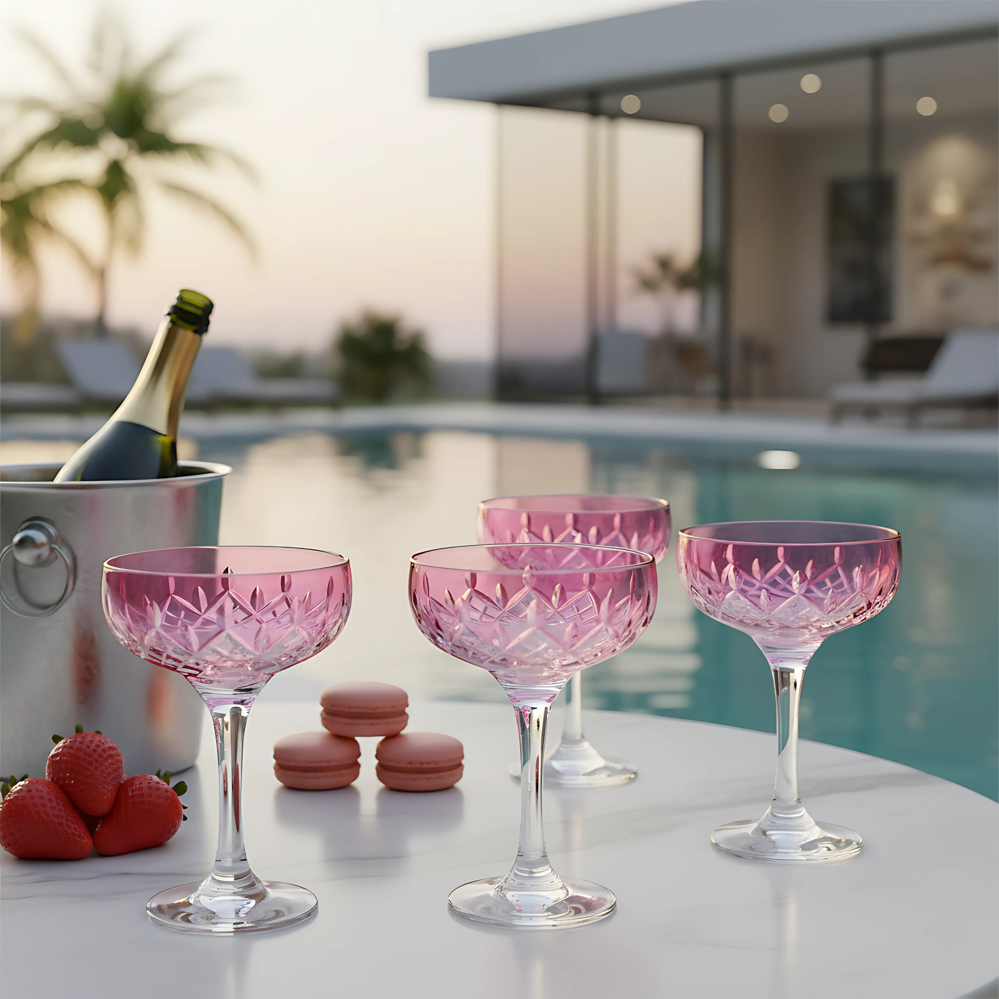 Aria Kup Ayaklı Bardak - Margerie Crystal