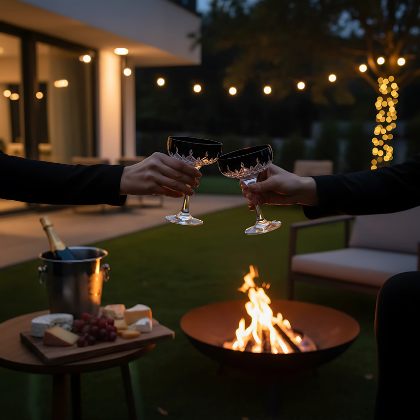 Aria Kup Ayaklı Bardak - Margerie Crystal