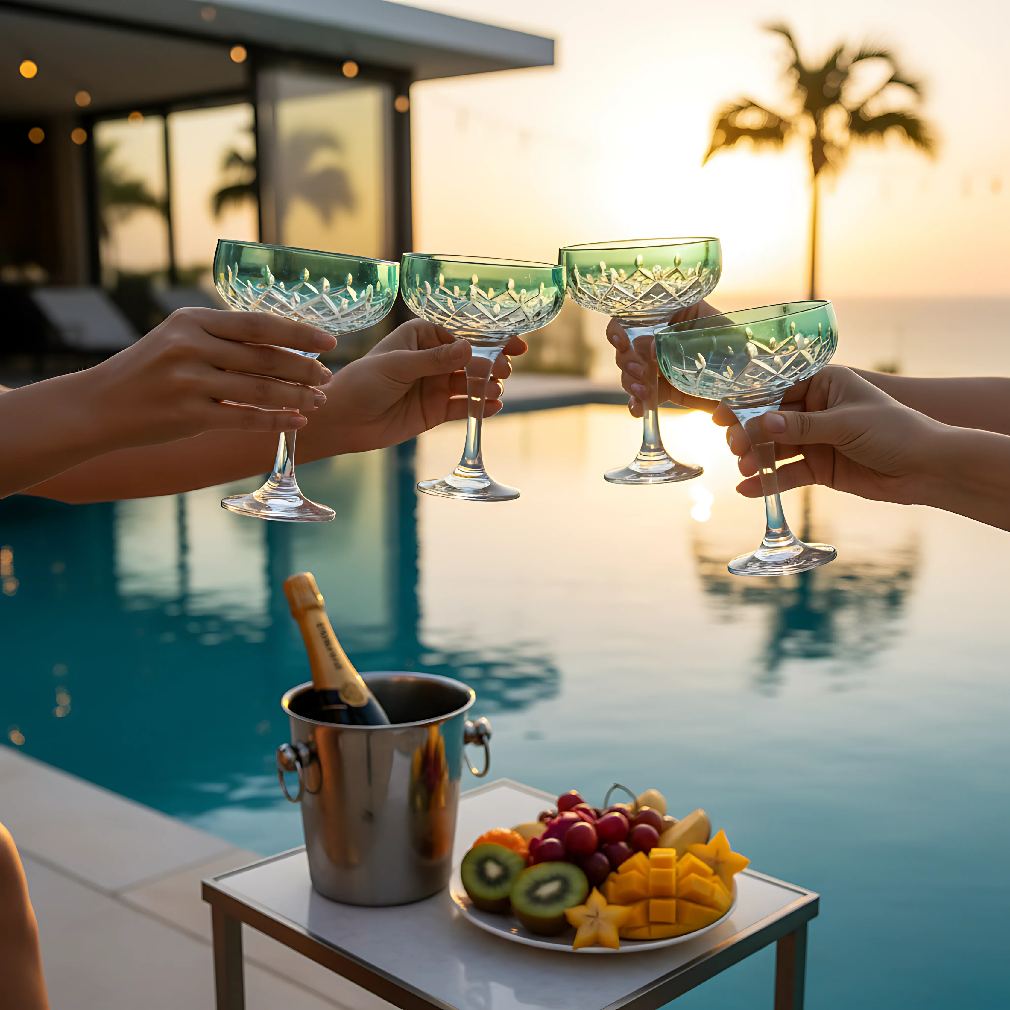 Aria Kup Ayaklı Bardak - Margerie Crystal