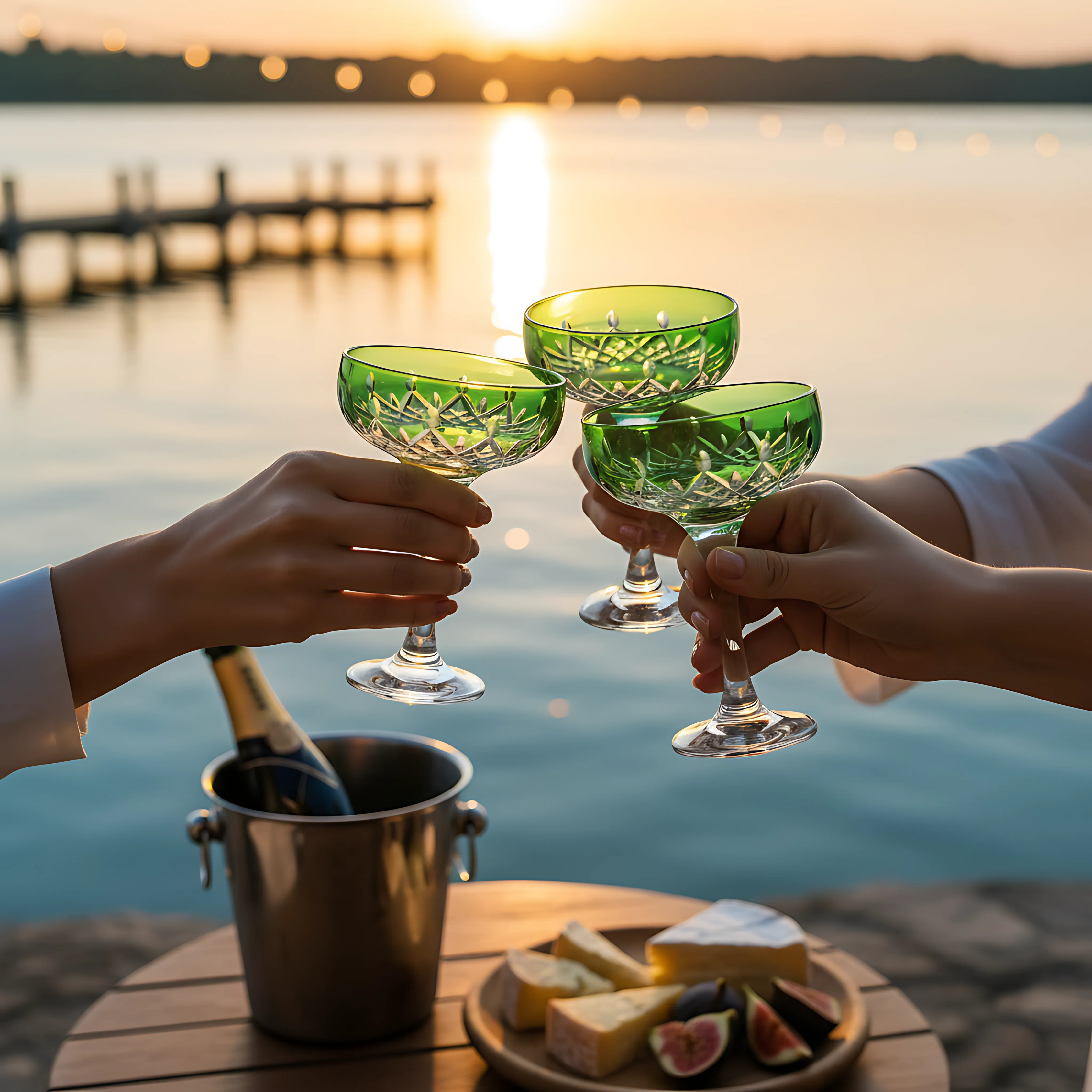 Aria Kup Ayaklı Bardak - Margerie Crystal