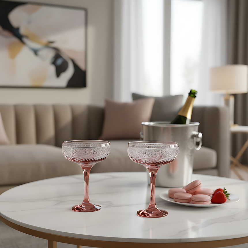 Aurora Kup Ayaklı Bardak - Margerie Crystal