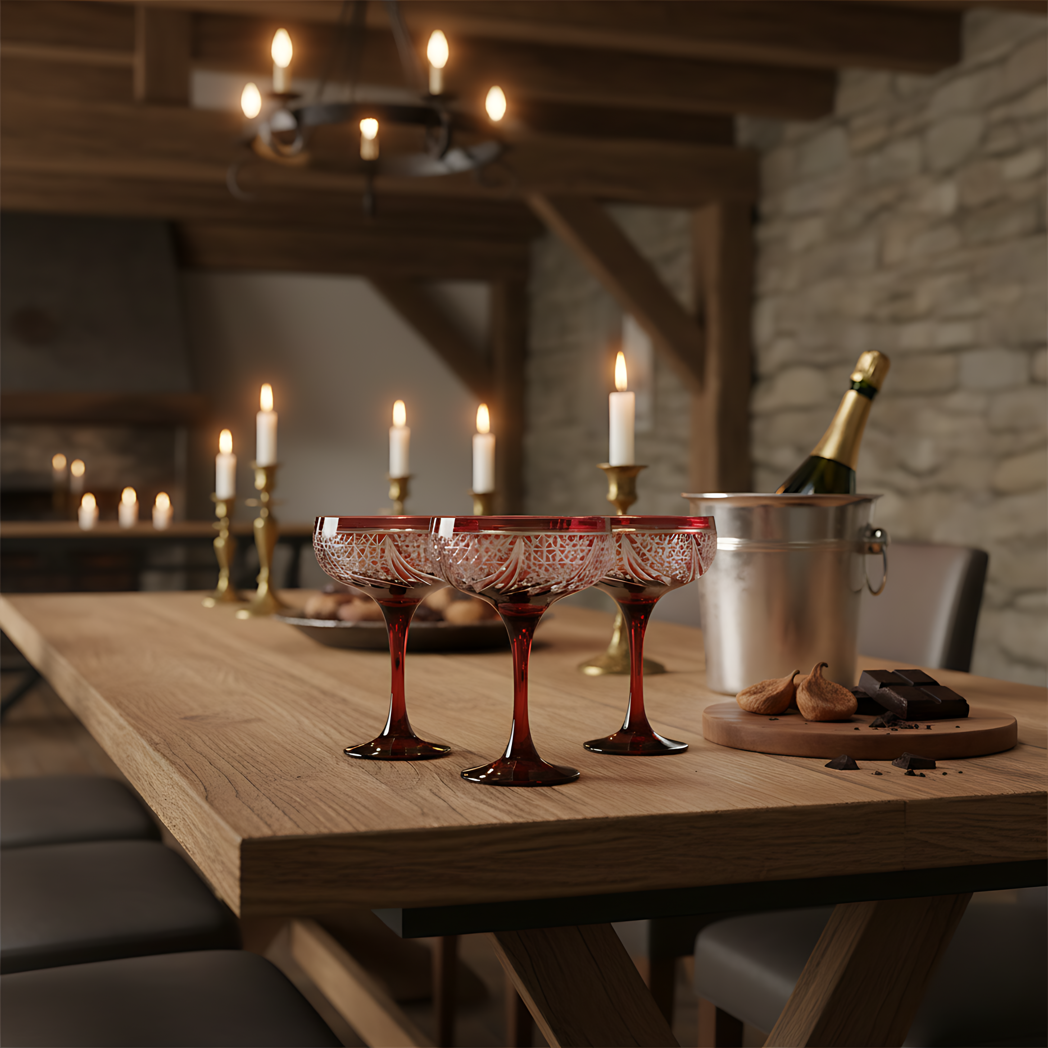 Aurora Kup Ayaklı Bardak - Margerie Crystal