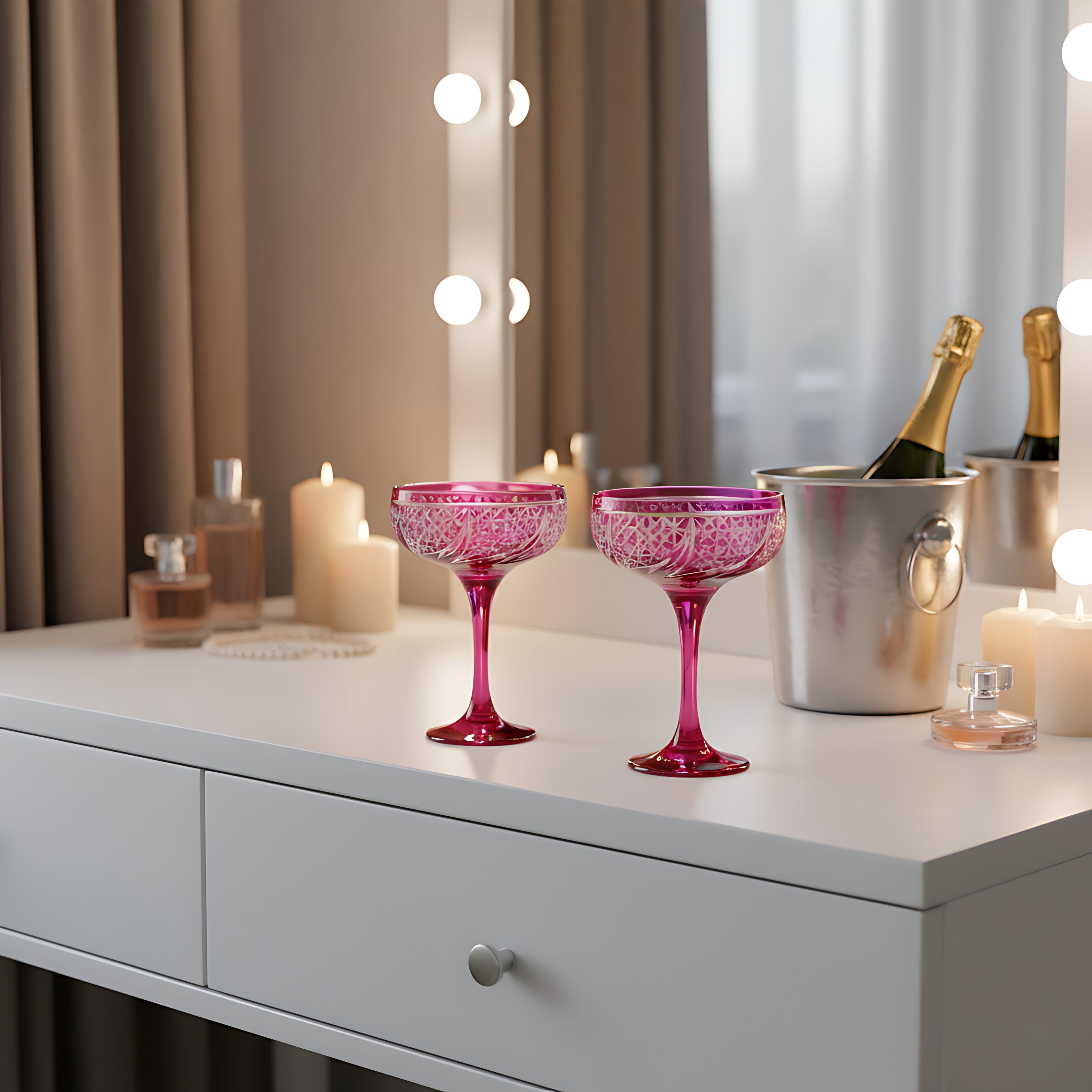 Aurora Kup Ayaklı Bardak - Margerie Crystal