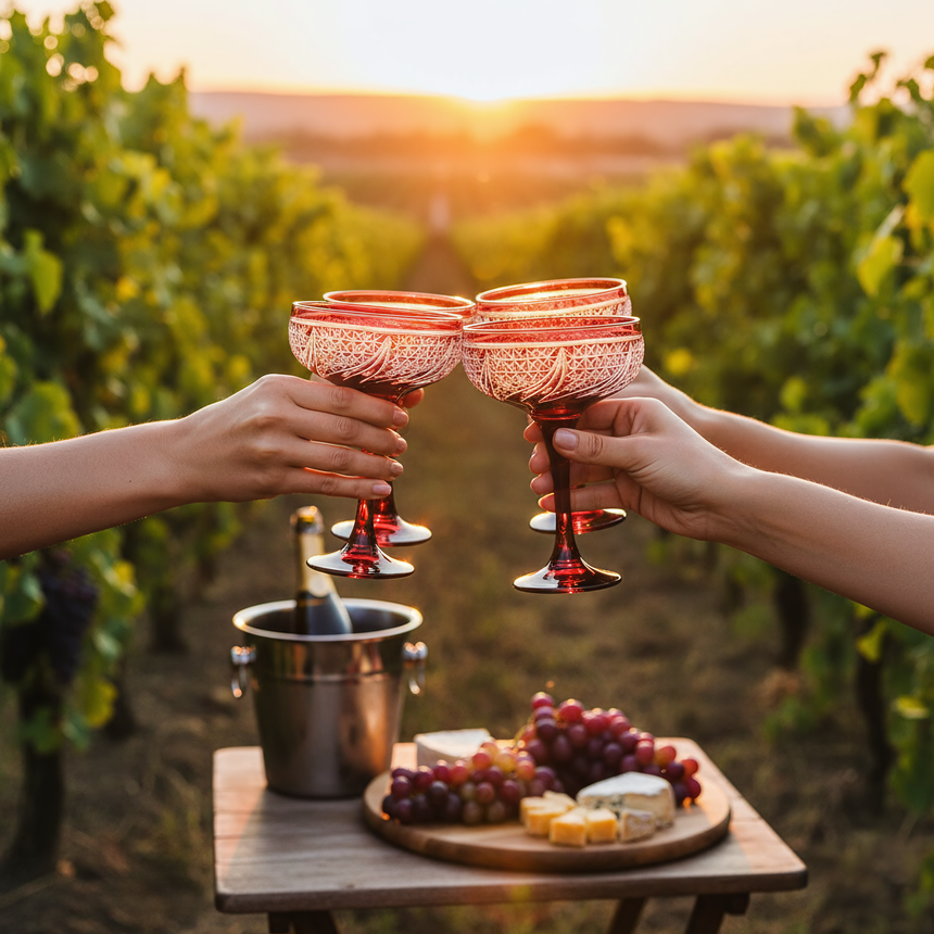 Aurora Kup Ayaklı Bardak - Margerie Crystal