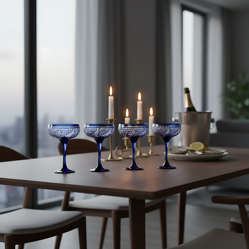 Aurora Kup Ayaklı Bardak - Margerie Crystal