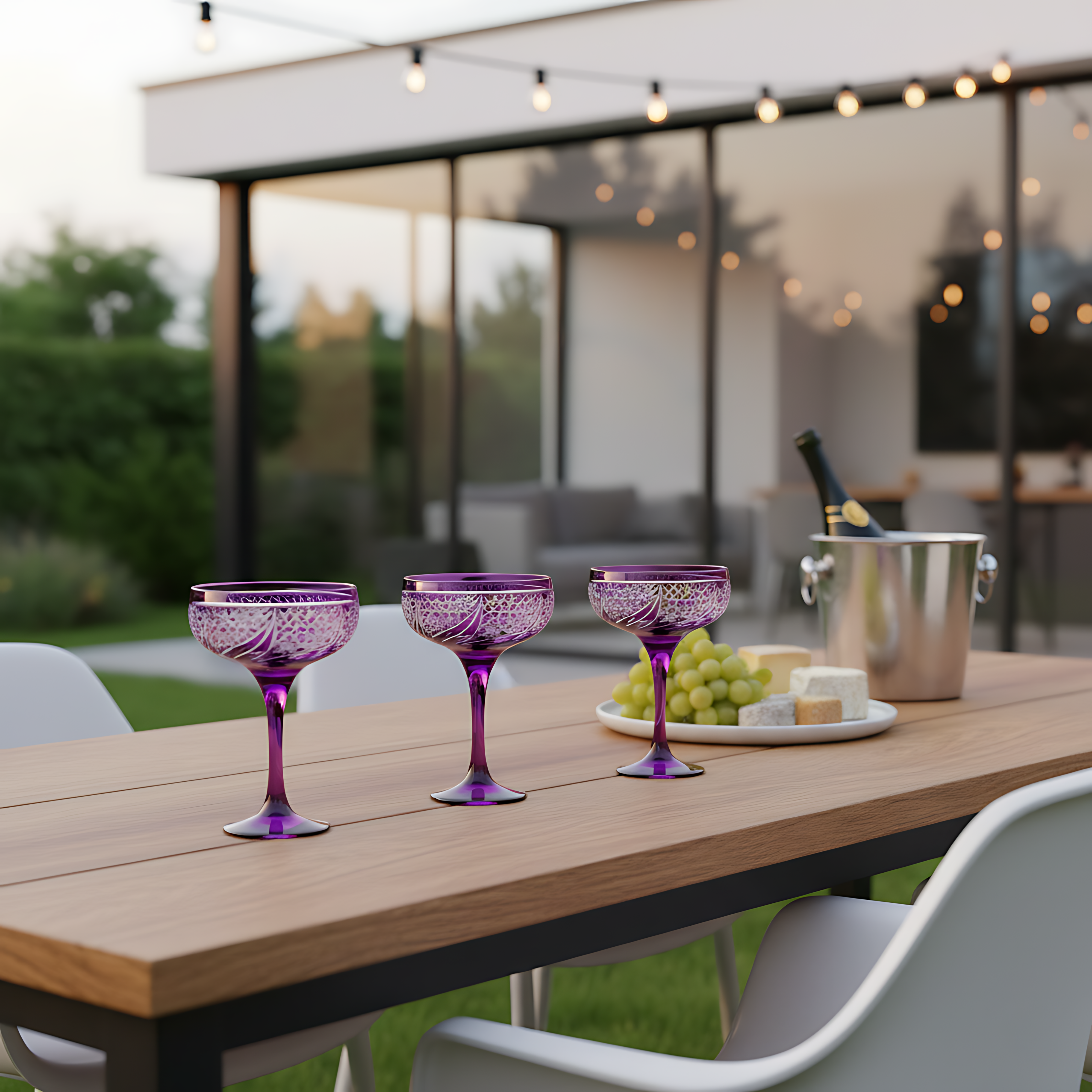 Aurora Kup Ayaklı Bardak - Margerie Crystal