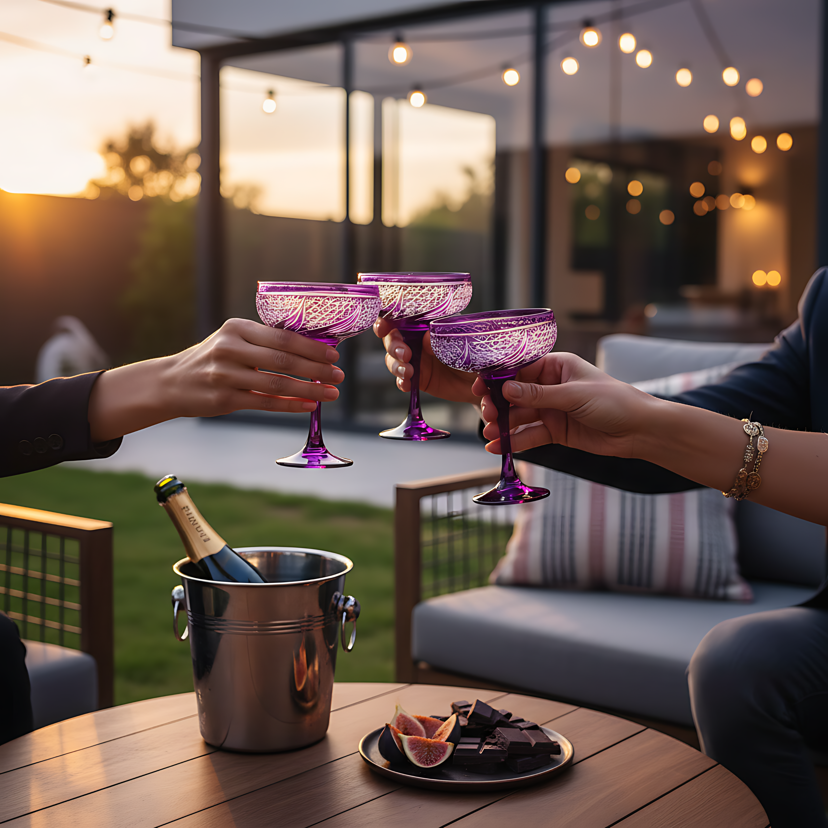 Aurora Kup Ayaklı Bardak - Margerie Crystal