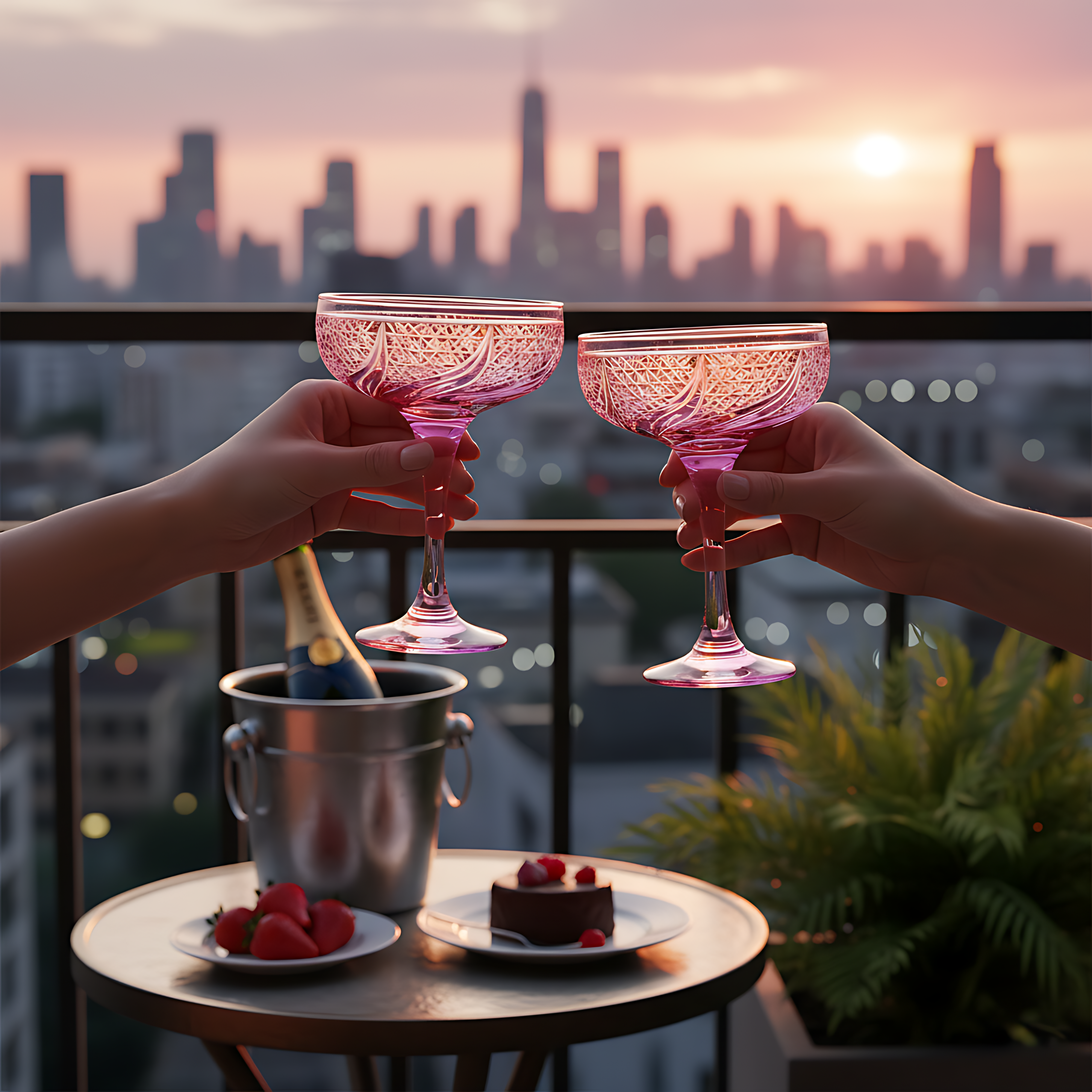 Aurora Kup Ayaklı Bardak - Margerie Crystal